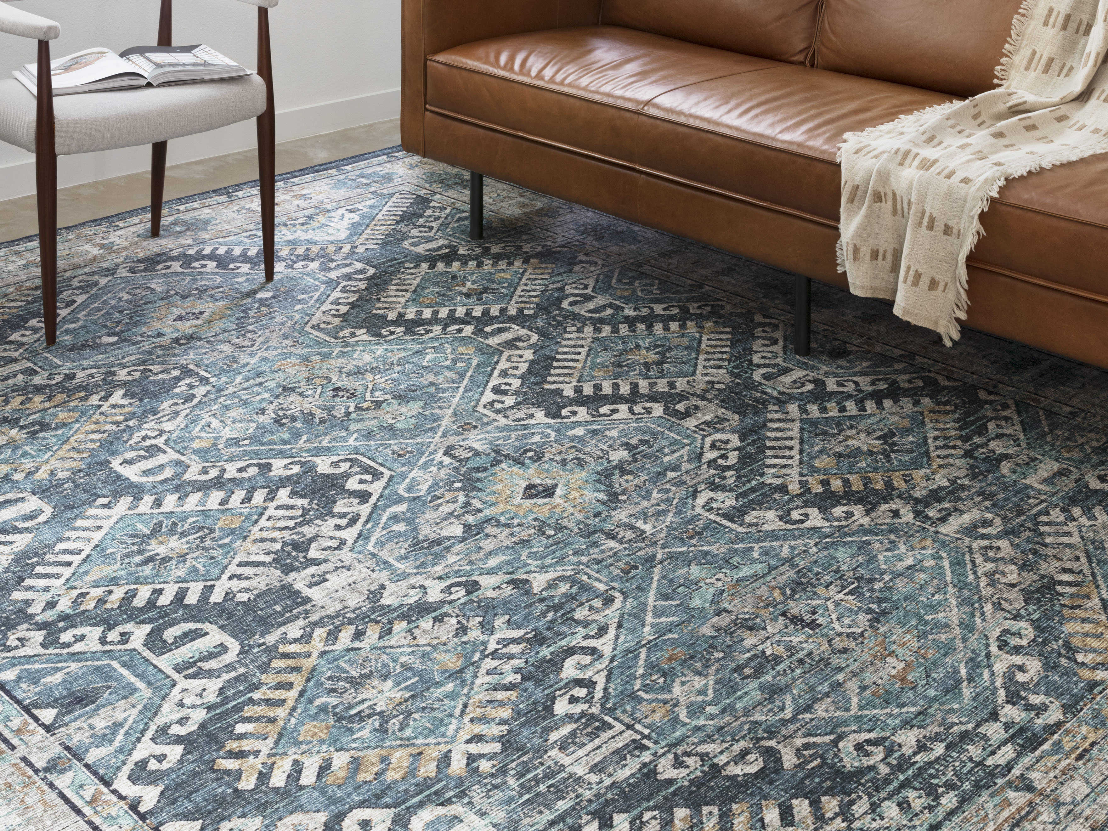 Loloi II Rugs Skye Bordered Area Rug LLLSKYESKY03DENA