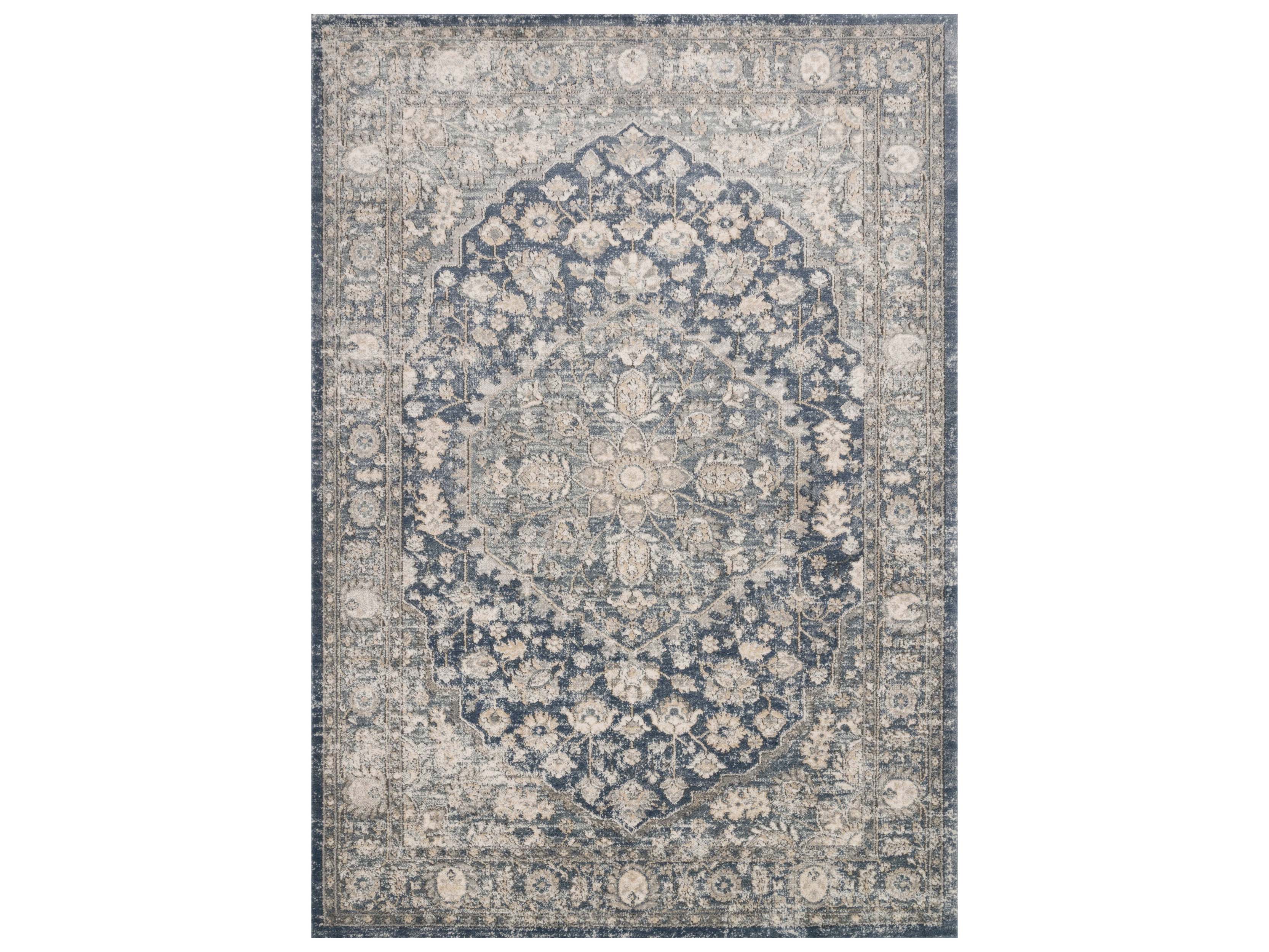 Loloi II Rugs Teagan Denim / Mist Rectangular Area Rug LLLTEAGTEA01DEMI