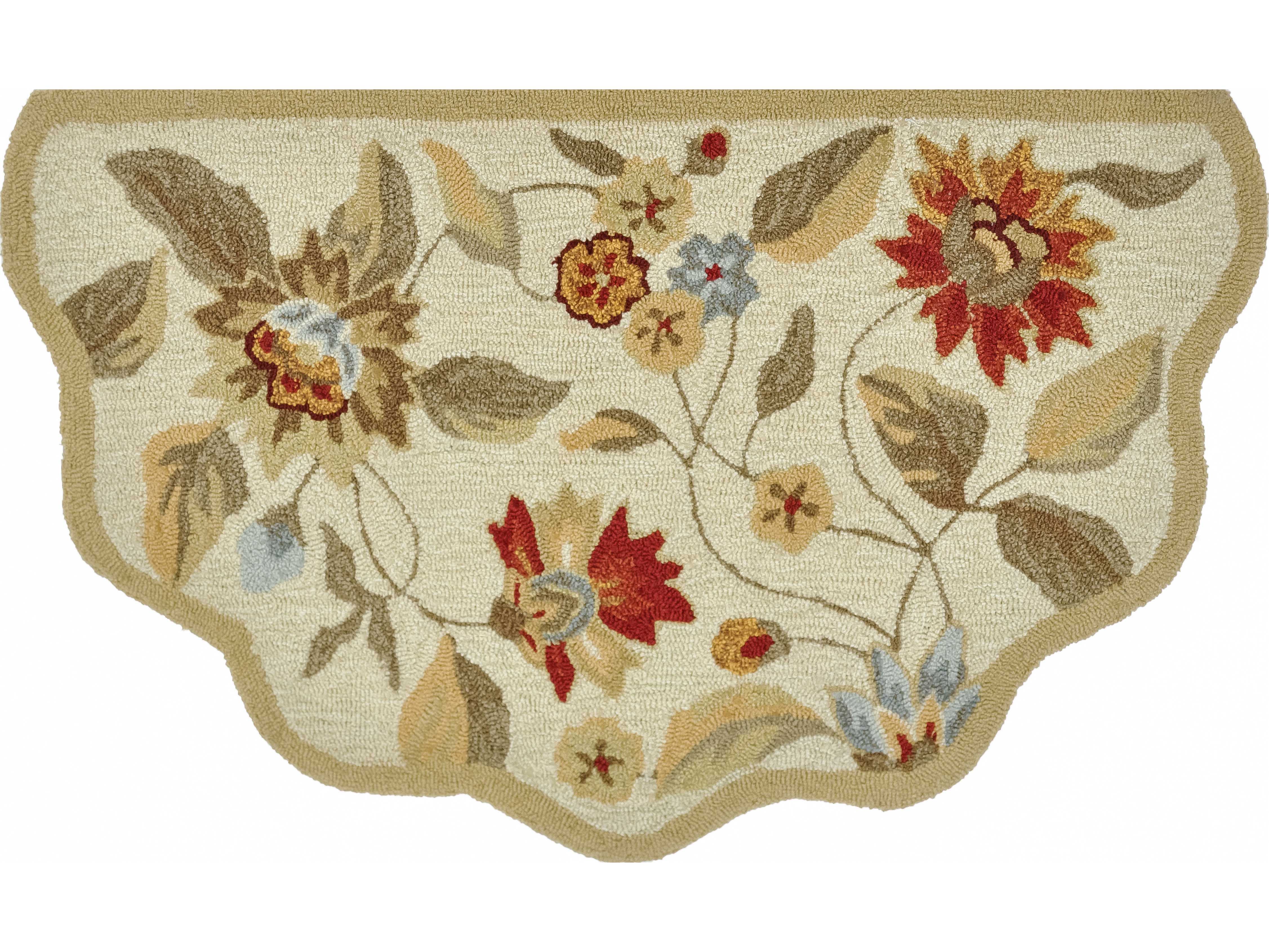 Loloi Rugs Summerton SRS06 2'3'' X 3'9'' Scalloped Hearth Ivory / Red