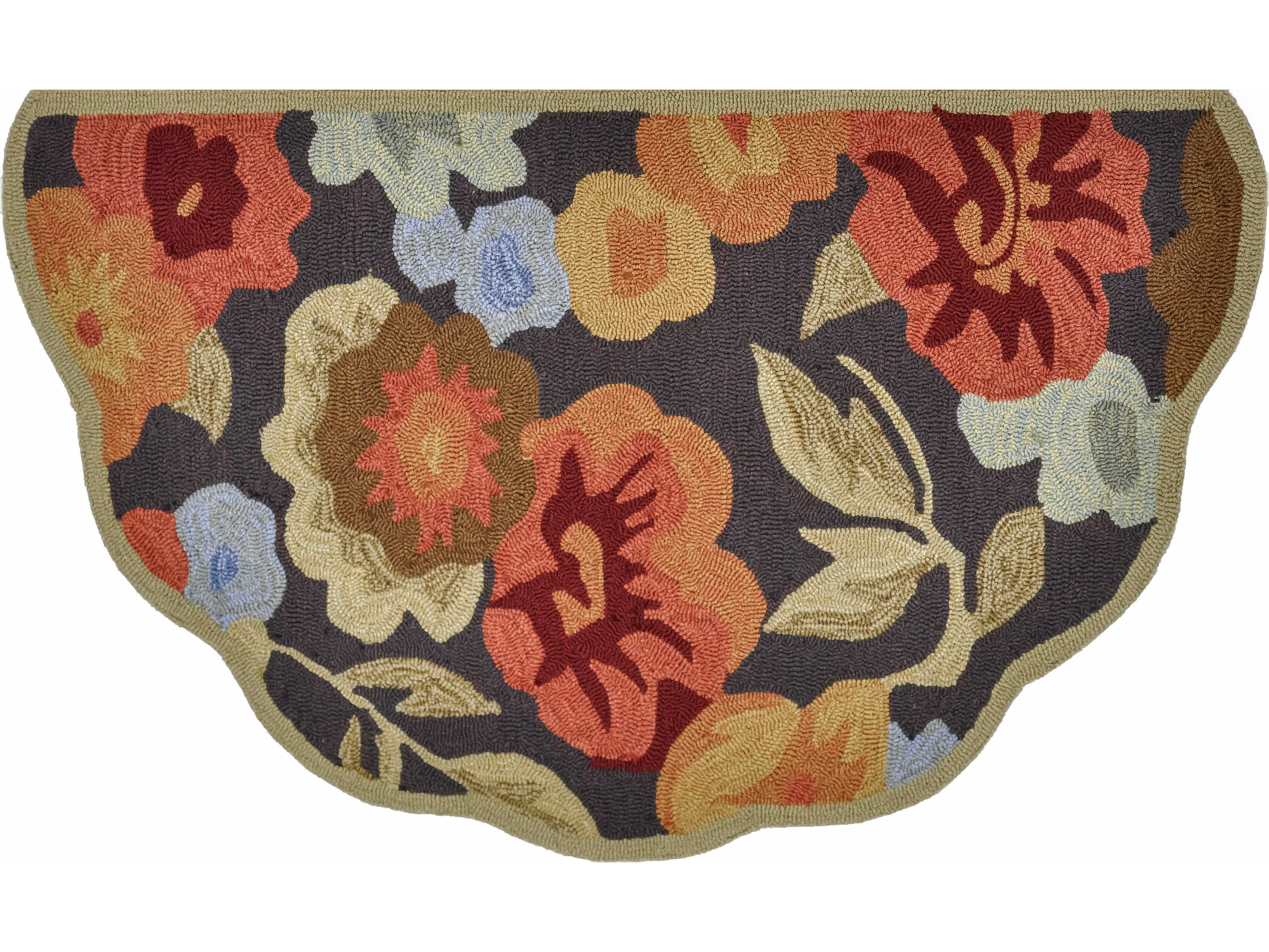 Loloi Rugs Summerton SSC02 Rectangular Dark Brown / Floral Area Rug