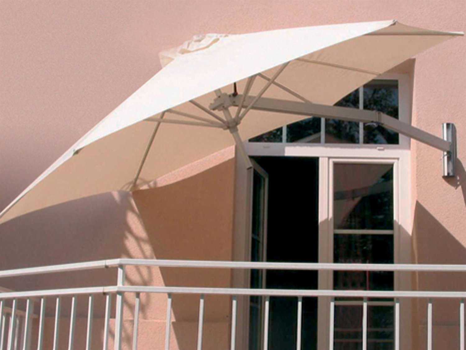 Luxury Patio Umbrellas Paraflex Wallflex 9 Foot Push Lift Tilt Wall