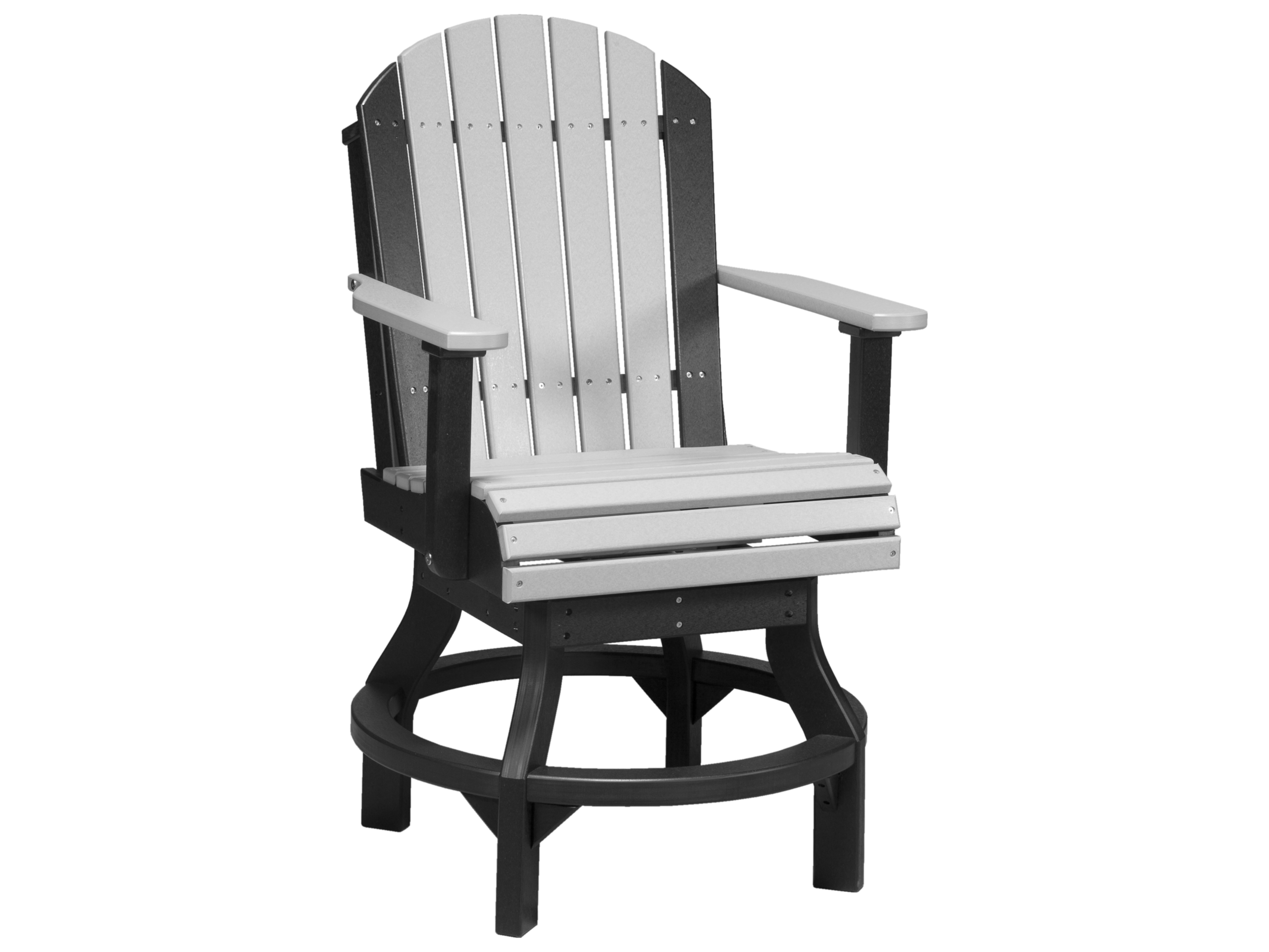 LuxCraft Recycled Plastic Adirondack Swivel Counter Height Chair PASC