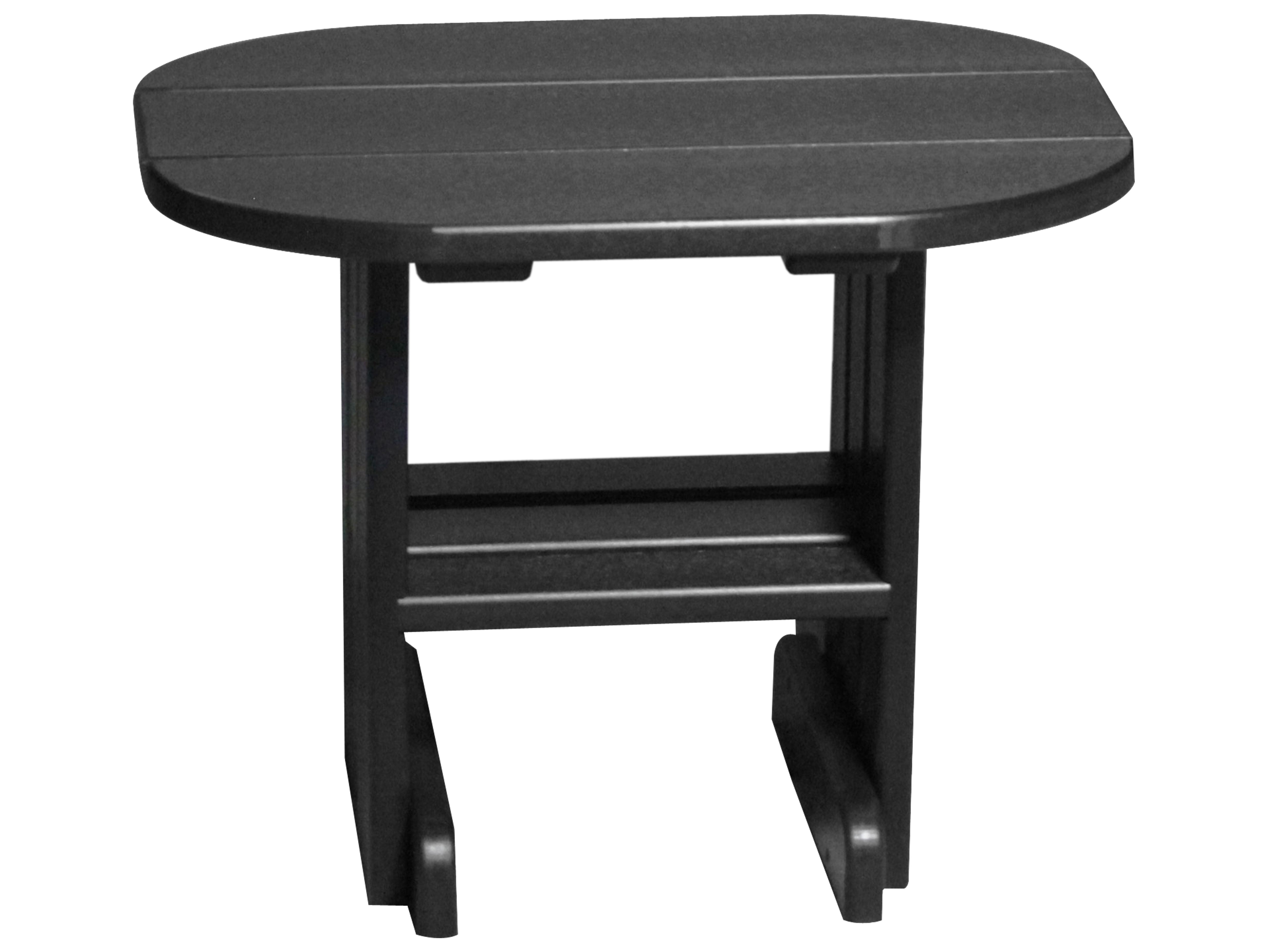 LuxCraft Recycled Plastic Oval Outdoor Patio End Table LUXPET