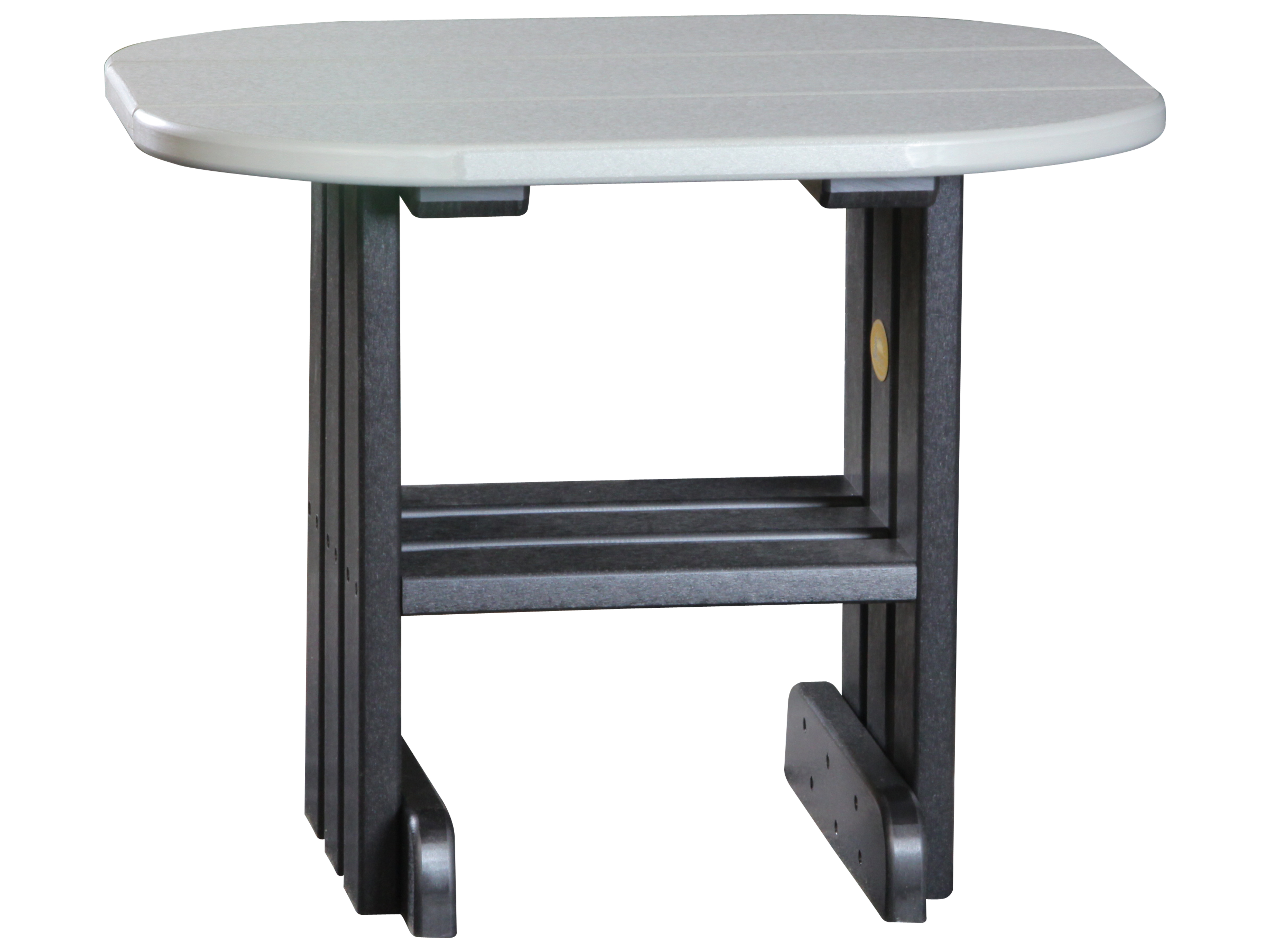 LuxCraft Recycled Plastic Oval Outdoor Patio End Table LUXPET