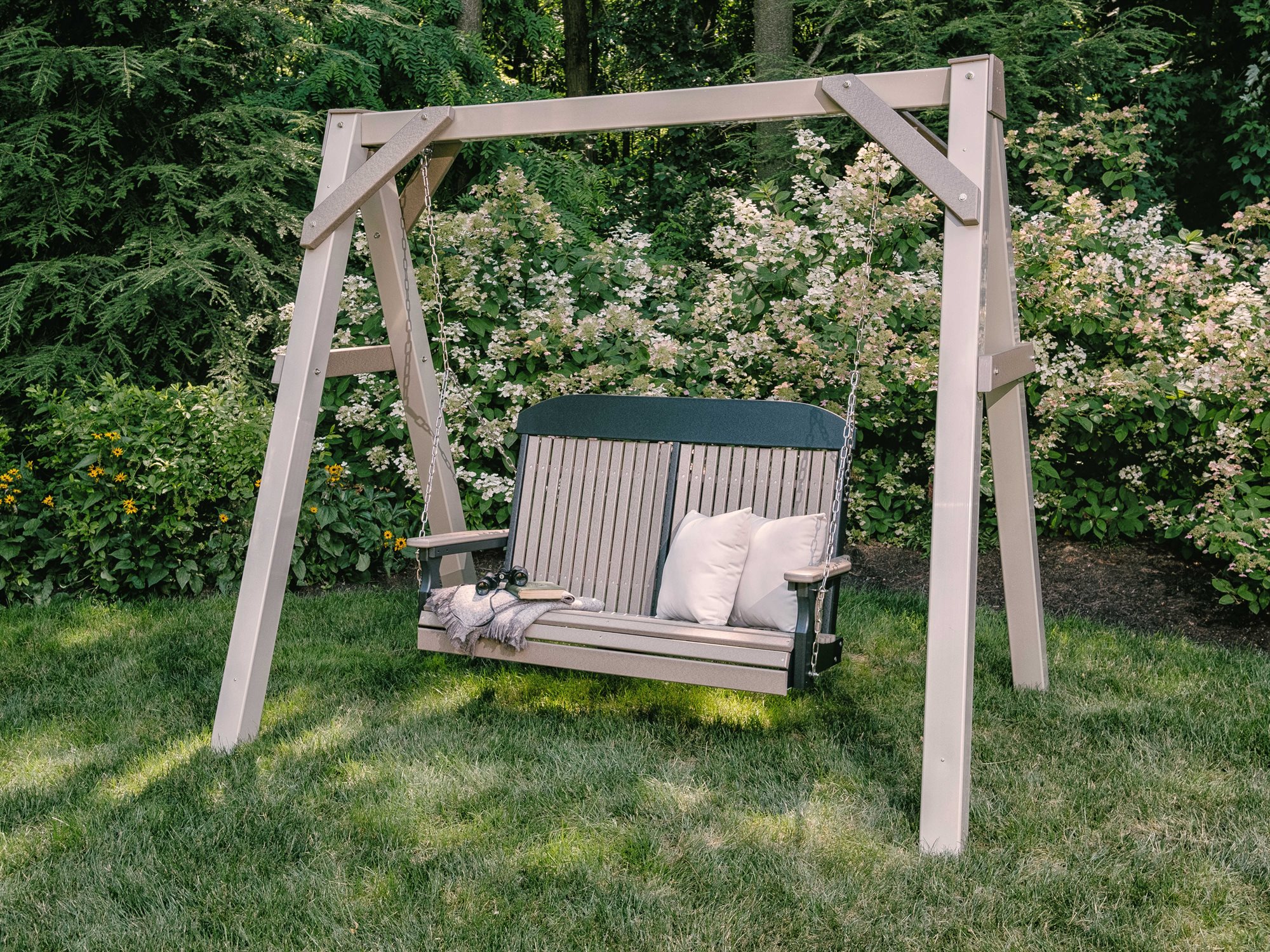 LuxCraft Recycled Plastic Swing Set LUXSWINGSET7