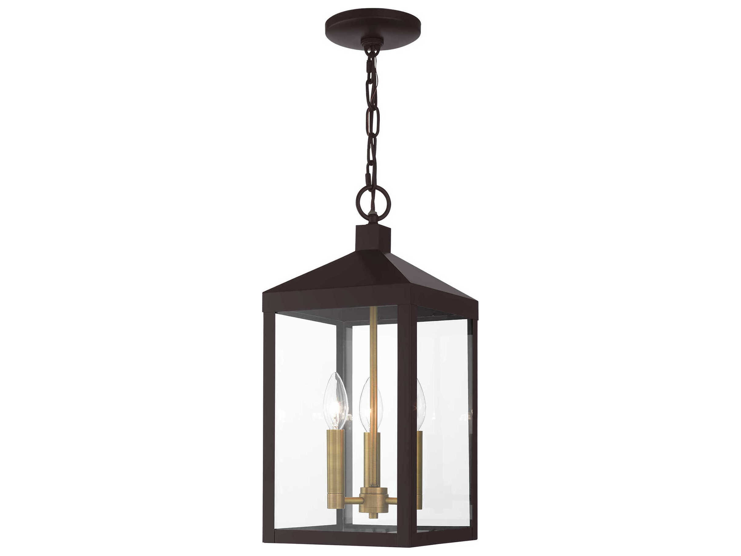 Livex Lighting Nyack 3 Light 8'' Outdoor Hanging Light LV2059307