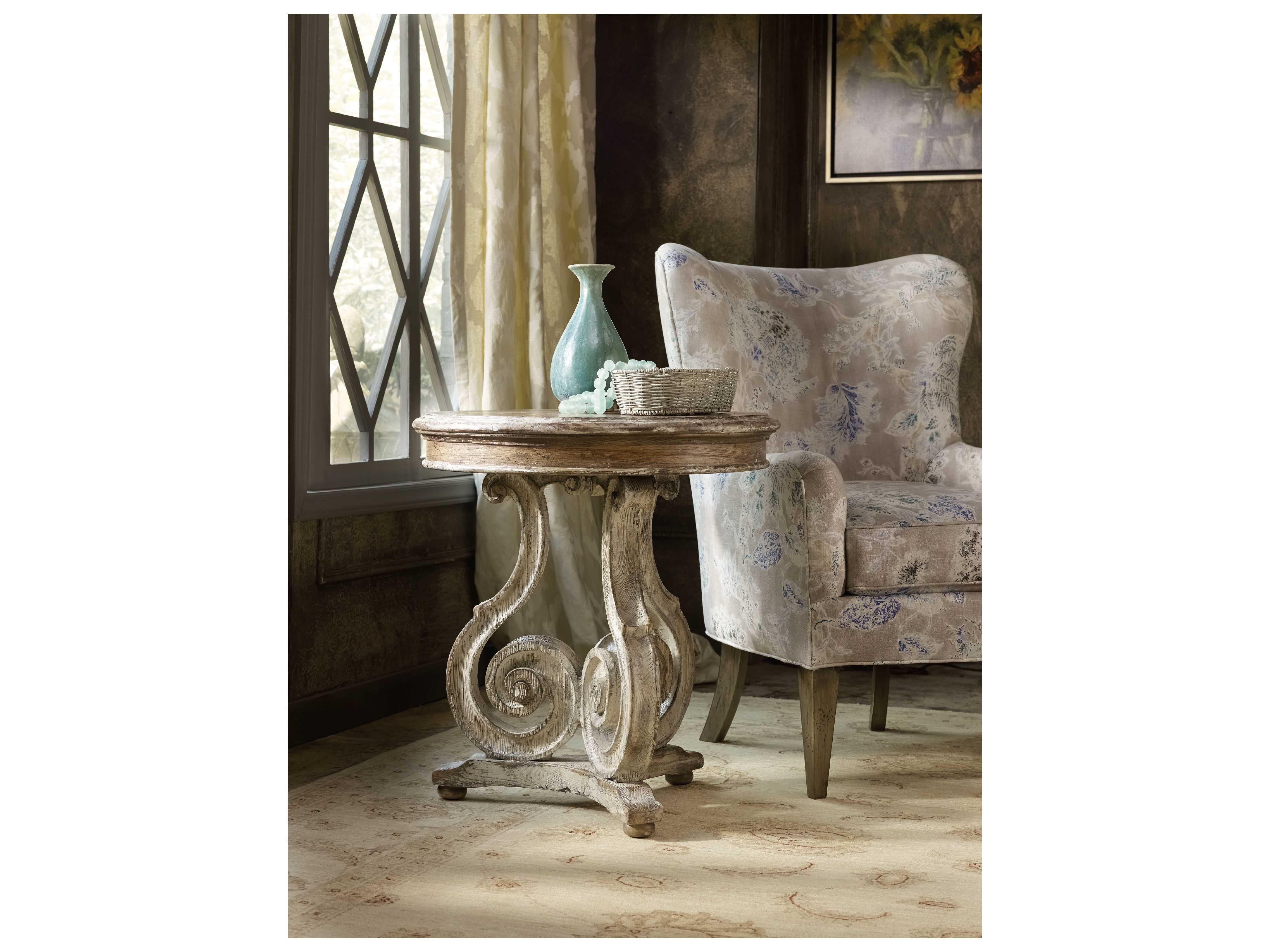 Luxe Designs Round Light Wood End Table LXD54524950198
