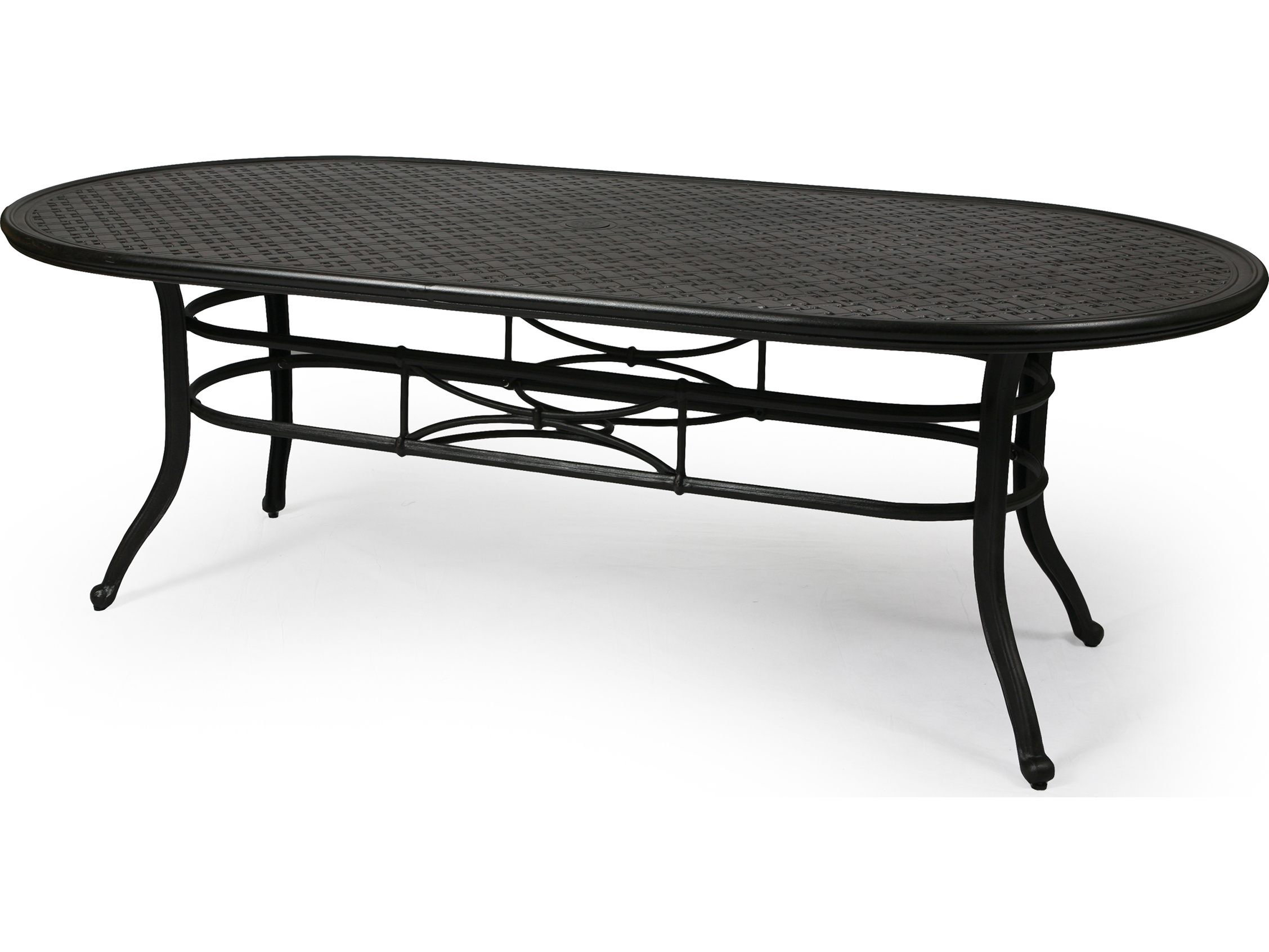 Mallin Napa Oval Outdoor Patio Dining Table with Umbrella Hole MAL9384U