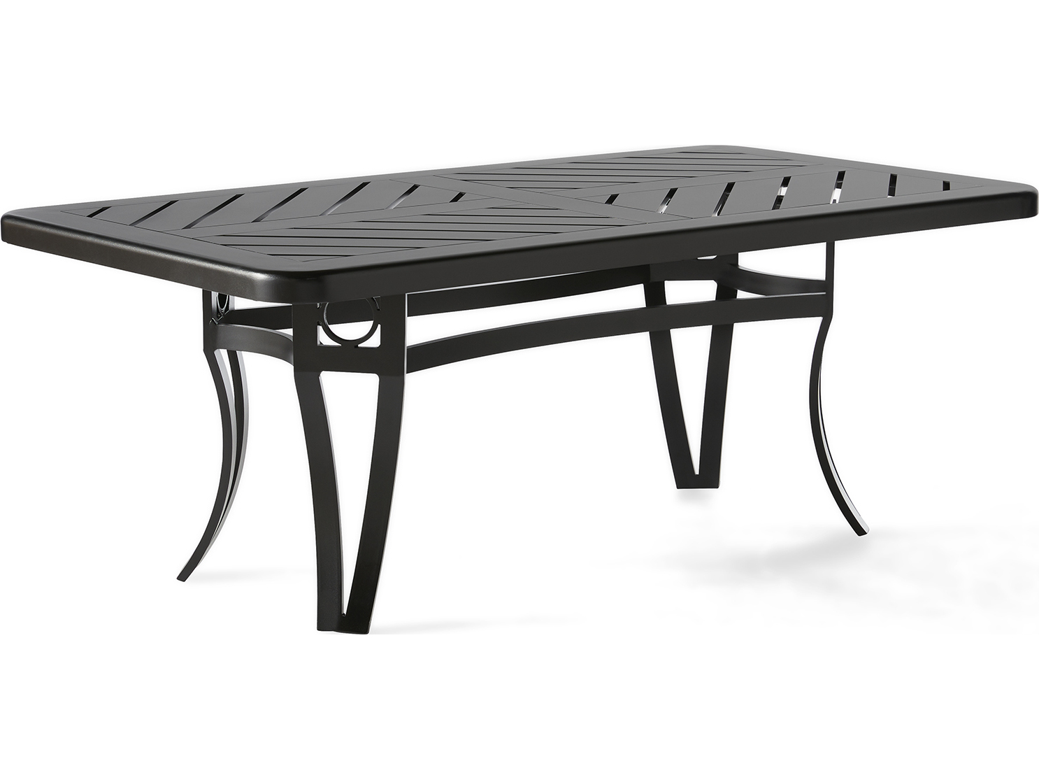 Mallin Salinas Tables Ftop 50'' Wide Aluminum Rectangular No Umbrella