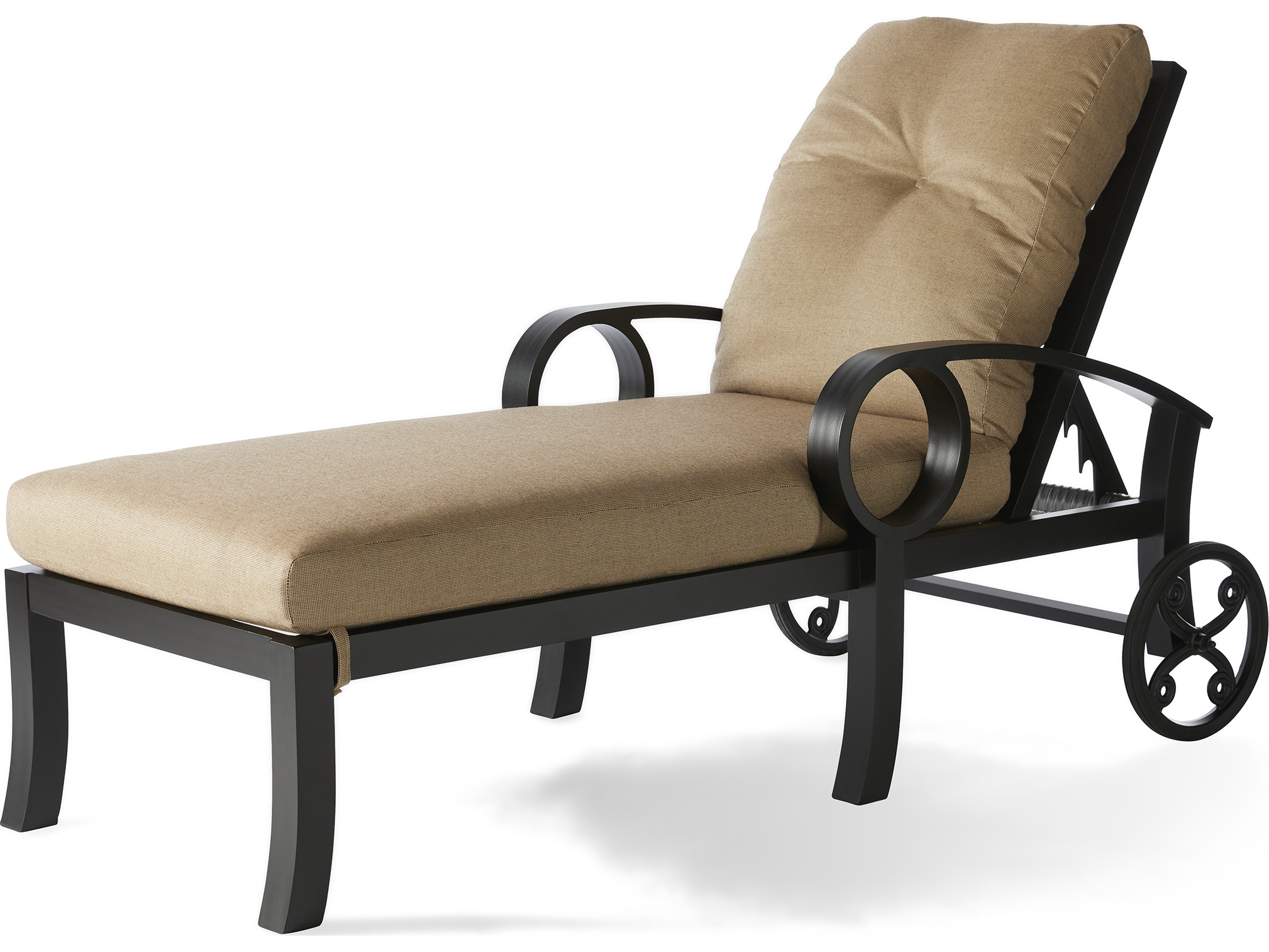 Mallin Eclipse Cast Aluminum Cushion Patio Chaise Lounge MALEP415