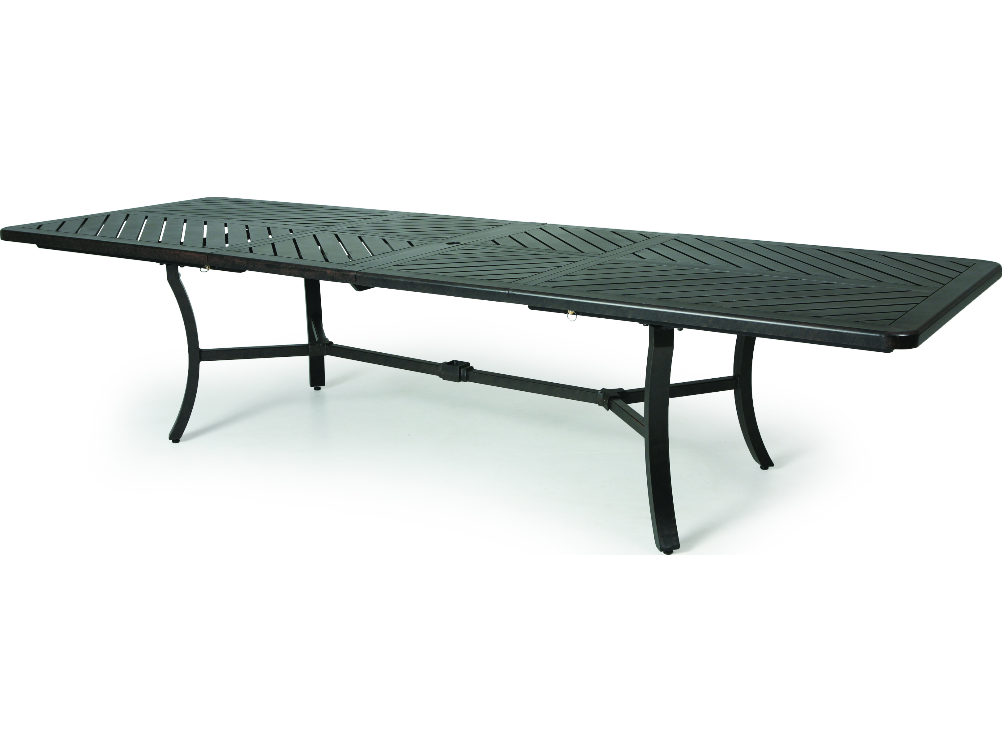 Mallin Fulton Rectangular Extendable Patio Dining Table with Umbrella