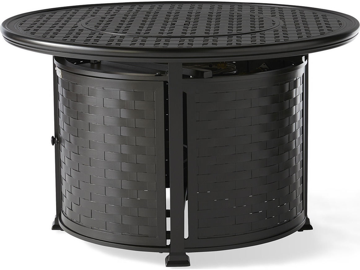 Mallin Cambria Outdoor Patio Fire Pit Tables 9000 Series Aluminum Round
