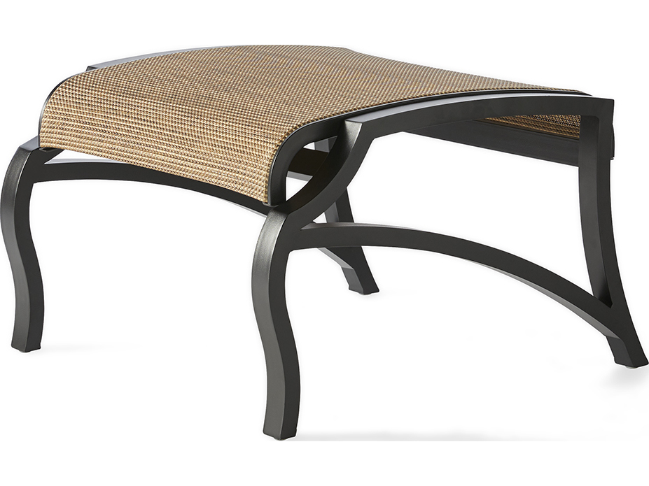 Mallin Volare Sling Cast Aluminum Patio Ottoman MALVO108