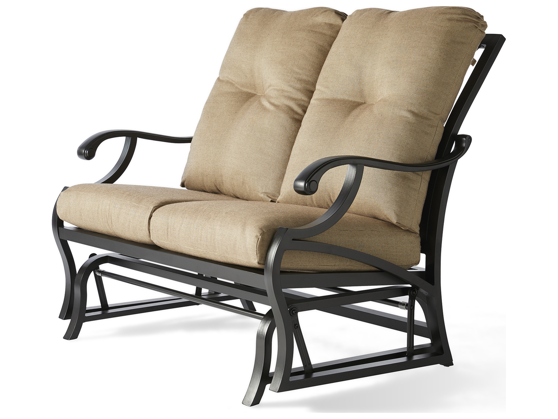 Mallin Volare Cushion Cast Aluminum Patio Loveseat MALVO856