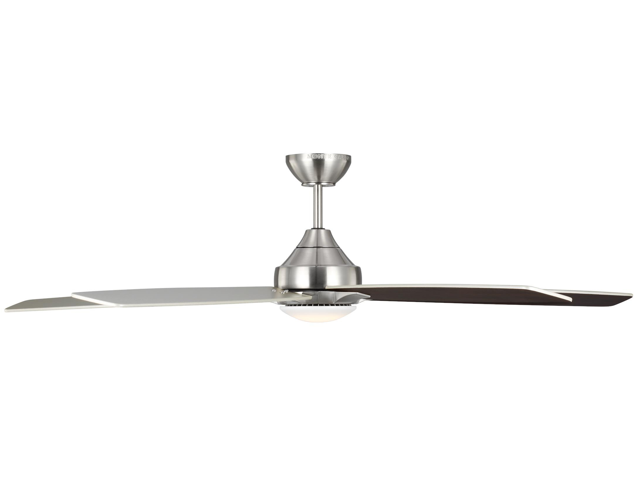 Monte Carlo Fans Lowden Smart Brushed Steel 1Light 60'' Wide Indoor