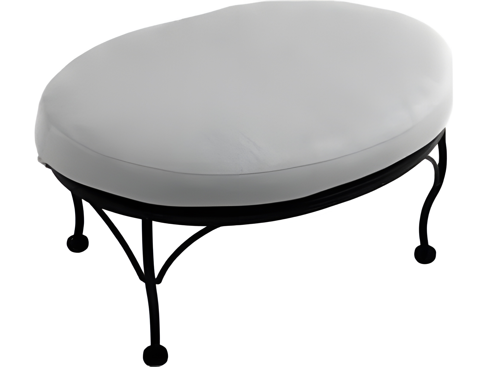 Meadowcraft Grayson Wrought Iron Oval Ottoman 262380001