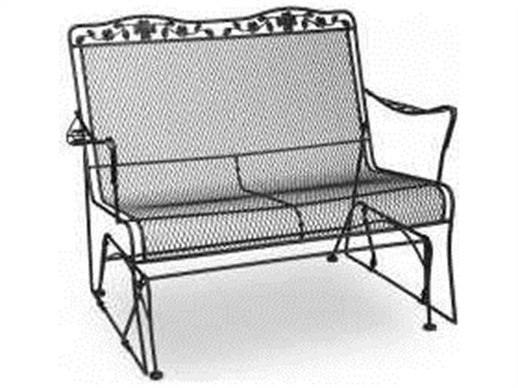Meadowcraft Dogwood Wrought Iron Glider Loveseat MD764042001