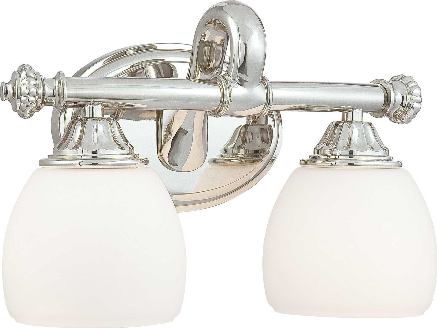 Metropolitan Lighting Polished Nickel TwoLights Vanity Light N2822613