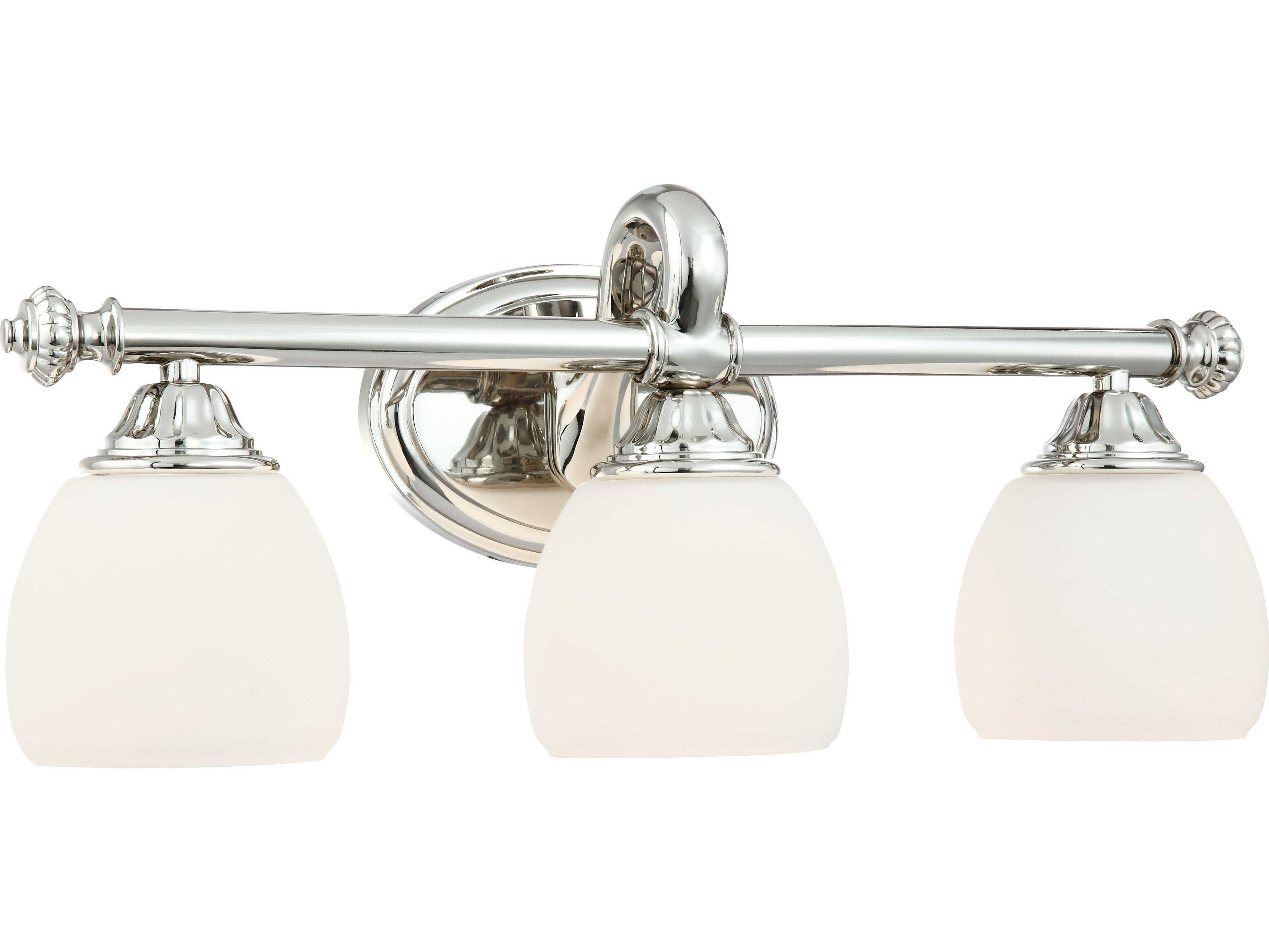Metropolitan Lighting Polished Nickel ThreeLights Vanity Light