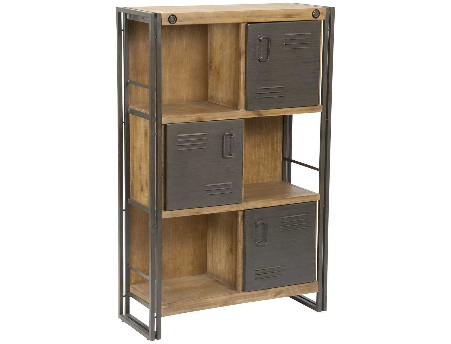 Moe's Home Collection Brooklyn Dark Brown Shelf with Doors MEWN100820