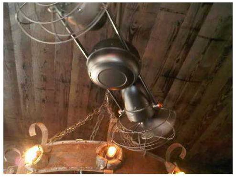 Matthews Fan Company Dagny Textured Bronze & Mahogany Tone 38'' Wide