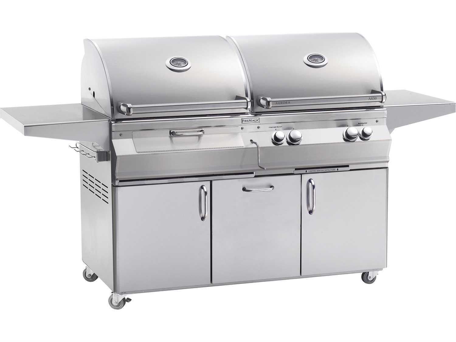 Fire Magic Aurora Dual Natural Gas And Charcoal BBQ Grill With