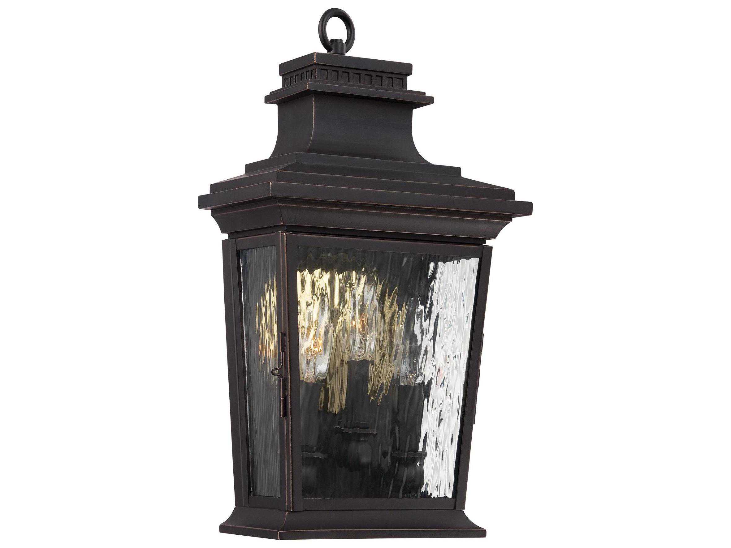 Minka Lavery Vista Montaire Oil Rubbed Bronze ThreeLight Outdoor Wall