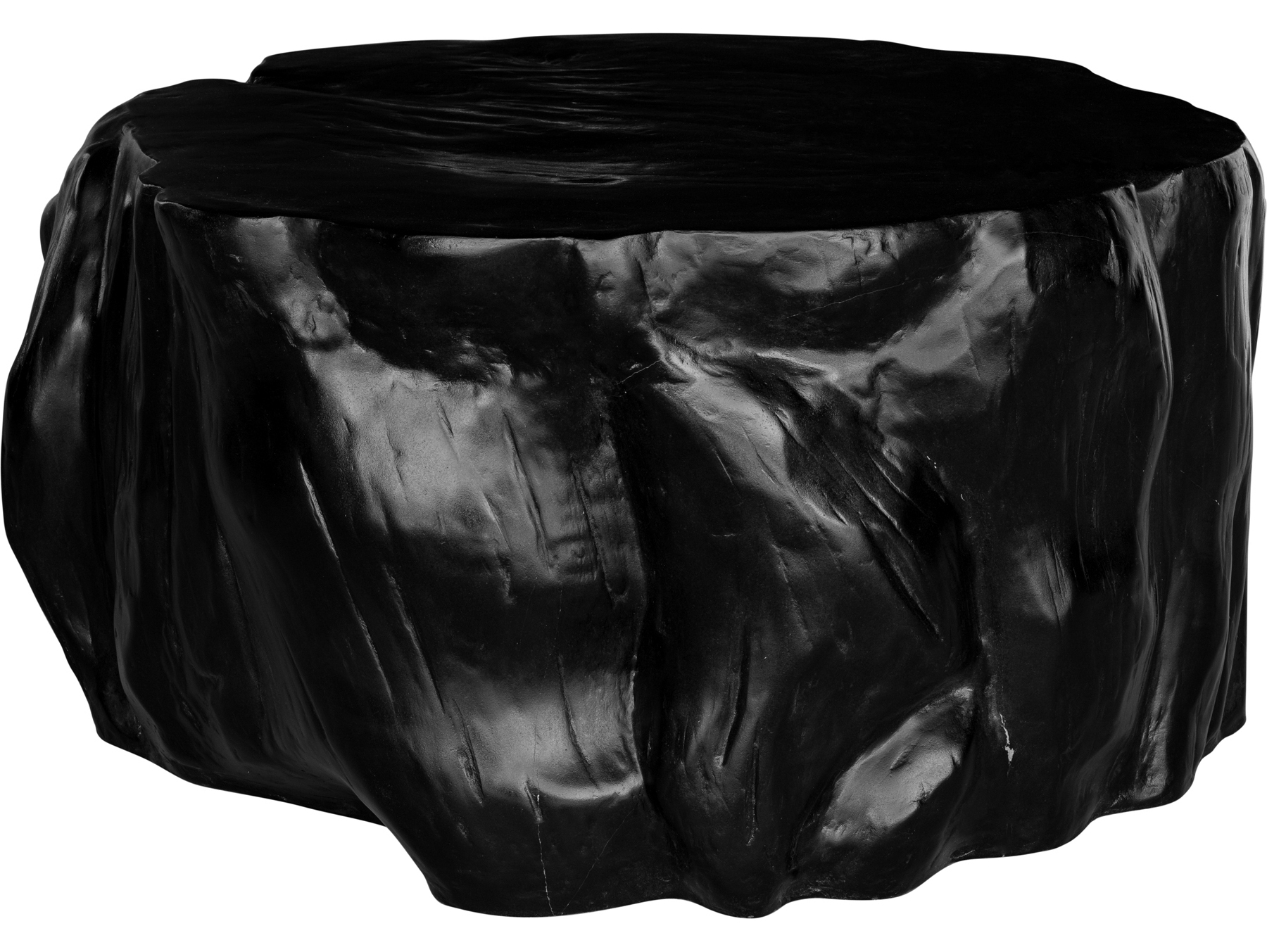 Moe's Home Outdoor Black Concrete Round Coffee Table MHOBQ106102