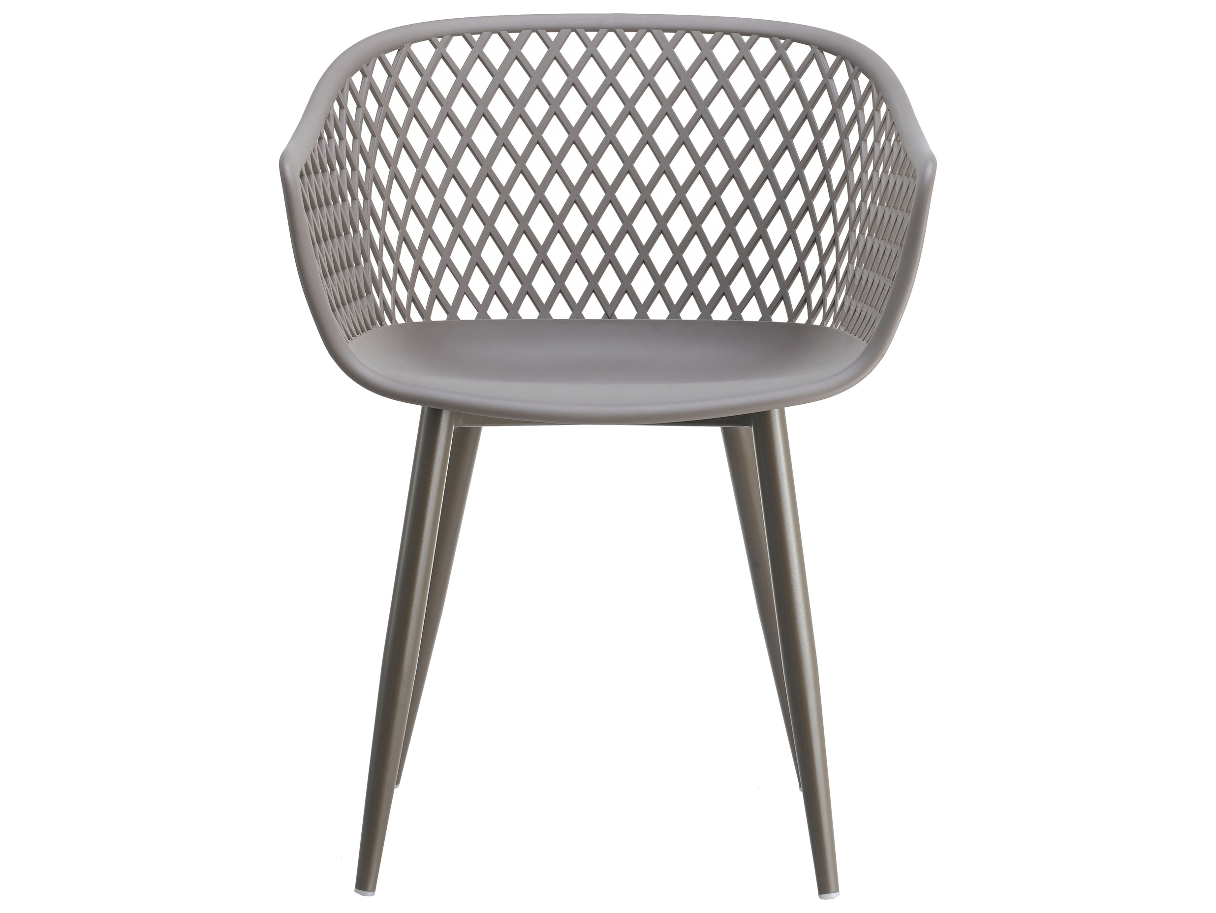 Moe's Home Outdoor Piazza Grey Aluminum Recycled Plastic Dining Chair
