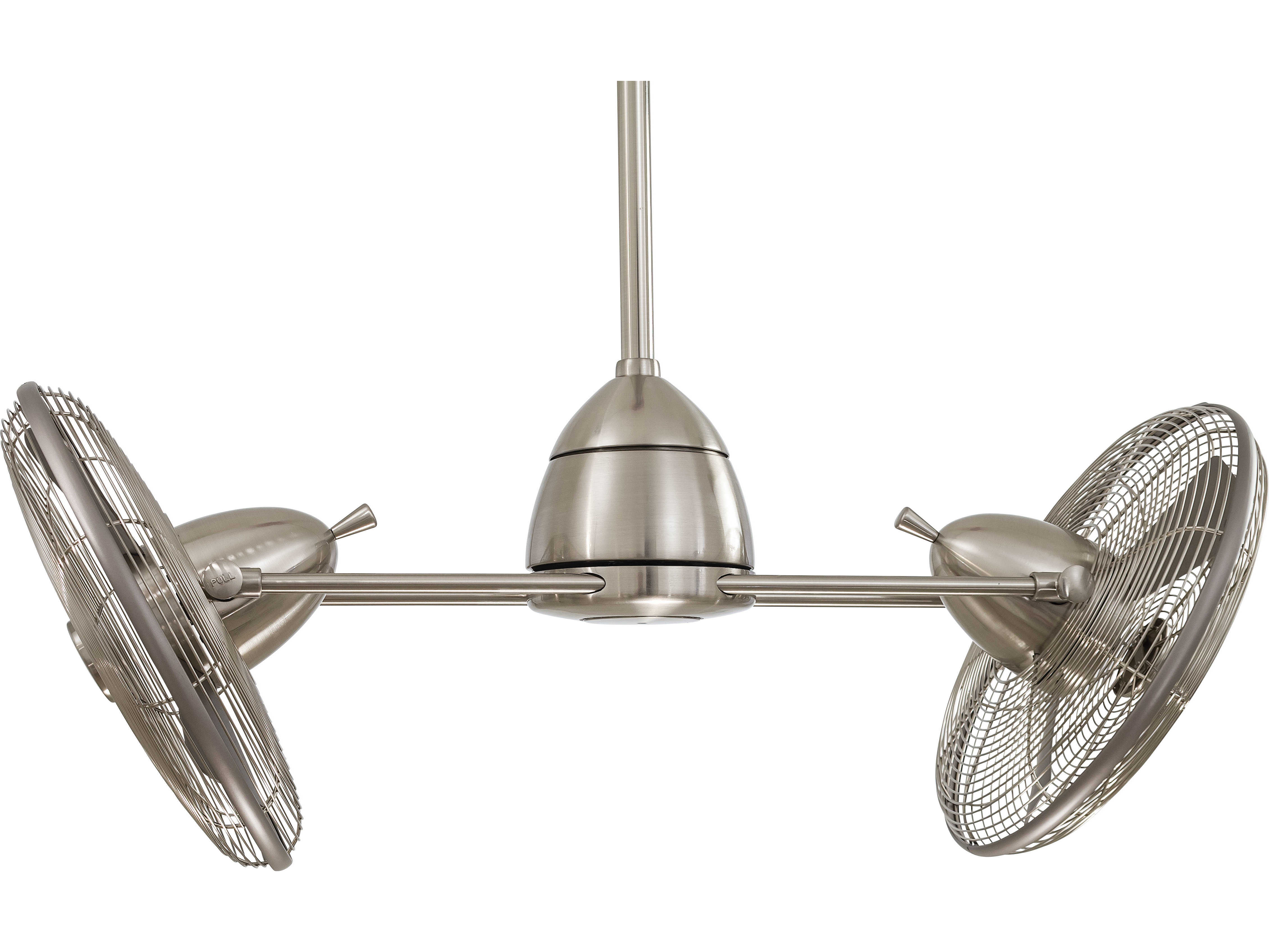 MinkaAire Gyro Wet Brushed Nickel 1Light 42'' Wide LED Outdoor