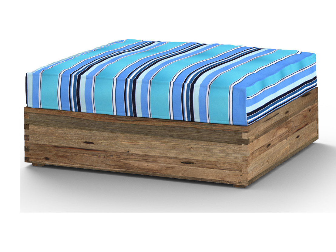 MamaGreen Aiko Teak Cushion Ottoman MMGAIK03