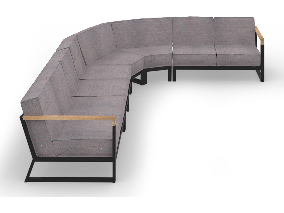 MamaGreen Bondi Beau Aluminum Sectional Lounge Set MMGBBECO10