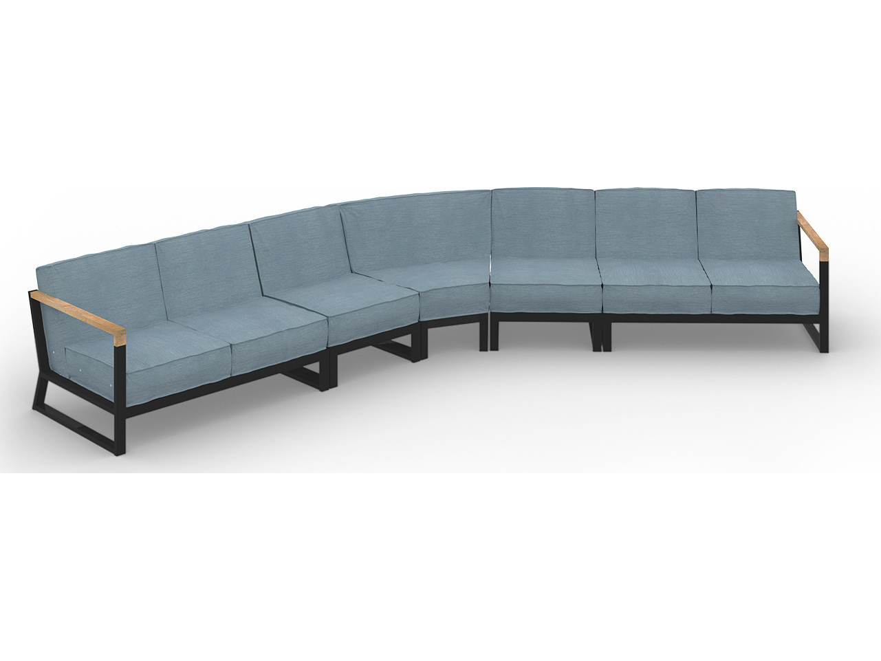 MamaGreen Bondi Beau Aluminum Sectional Lounge Set MMGBBECO7