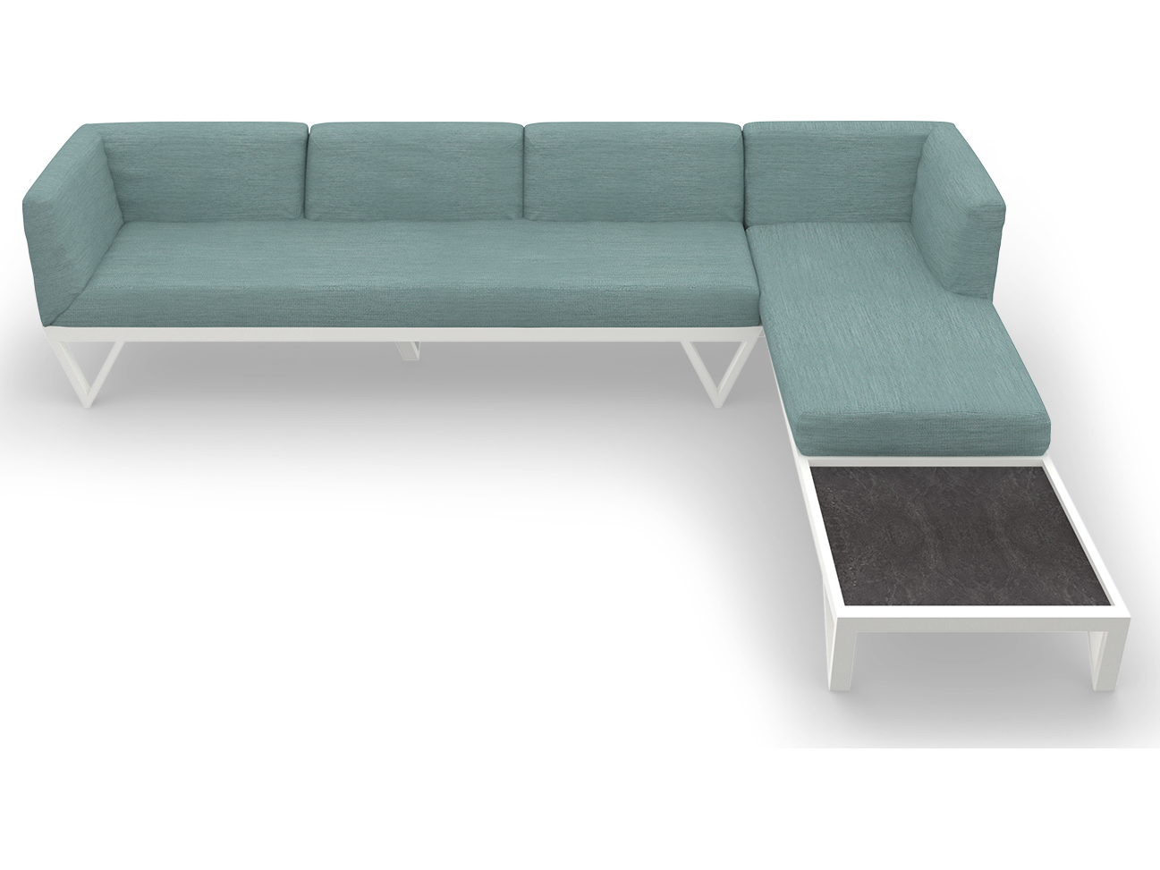 MamaGreen Bondi Belle Aluminum Sectional Lounge Set MMGBBLCO10