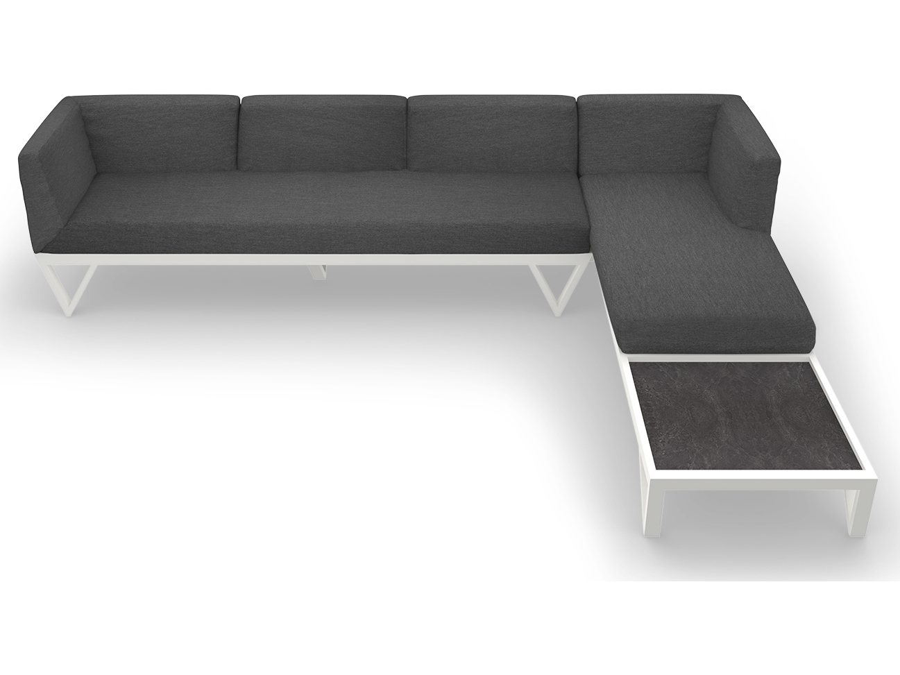 MamaGreen Bondi Belle Aluminum Sectional Lounge Set MMGBBLCO10