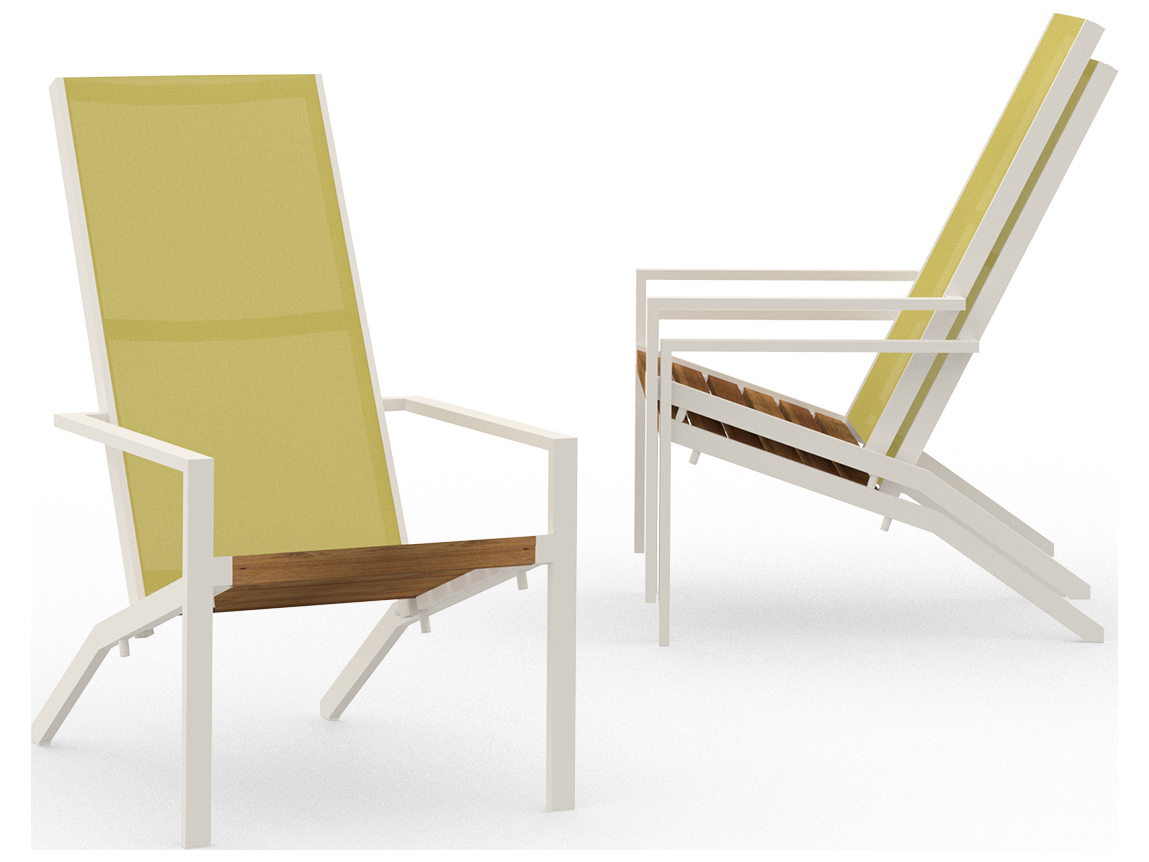 MamaGreen Bondi Sling Aluminum Teak Tall Adirondack MMGBND063