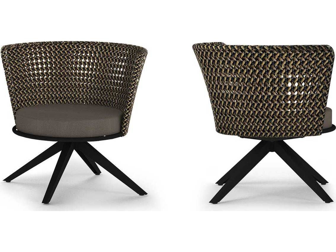 MamaGreen Daisy Mae Quick Ship Aluminum Wicker Swivel Lounge Chair