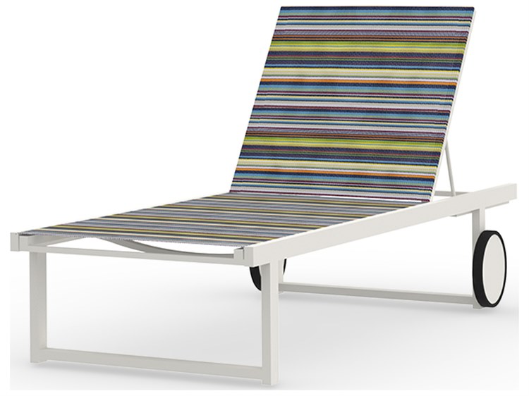 MamaGreen Stripe Aluminum Sling Chaise Lounge MS8
