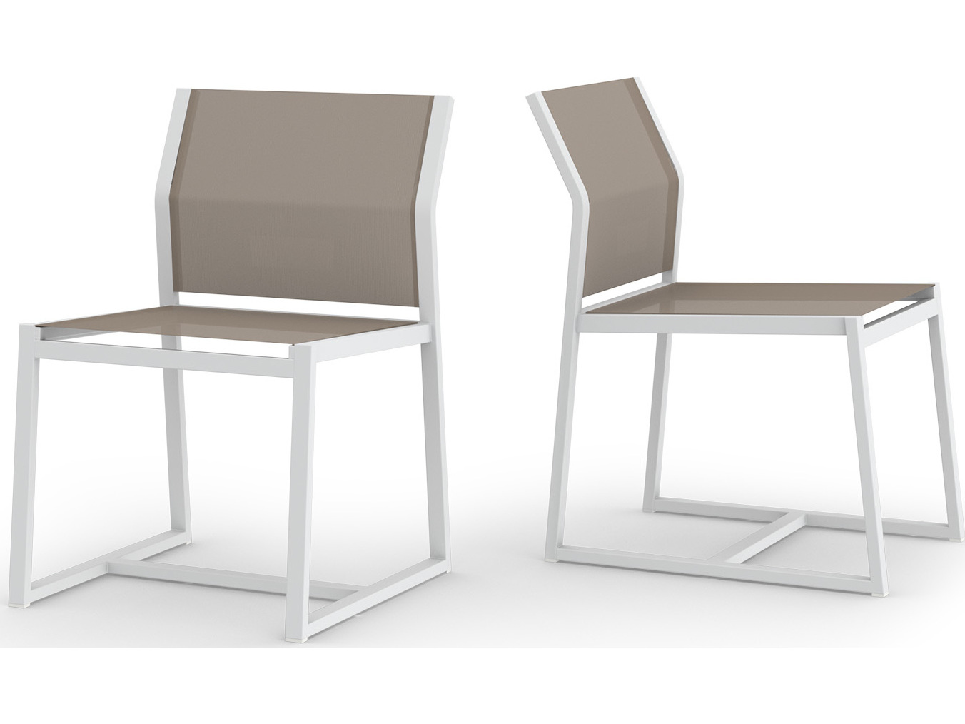 MamaGreen Allux Sling Aluminum Carver Dining Side Chair MMGMZ162