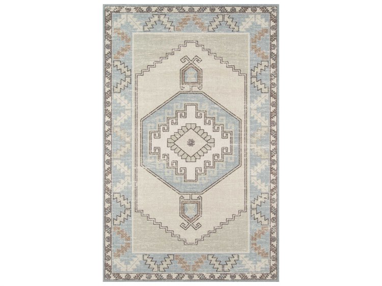 Momeni Anatolia Light Blue Rectangular Area Rug MOANATOANA2LBL