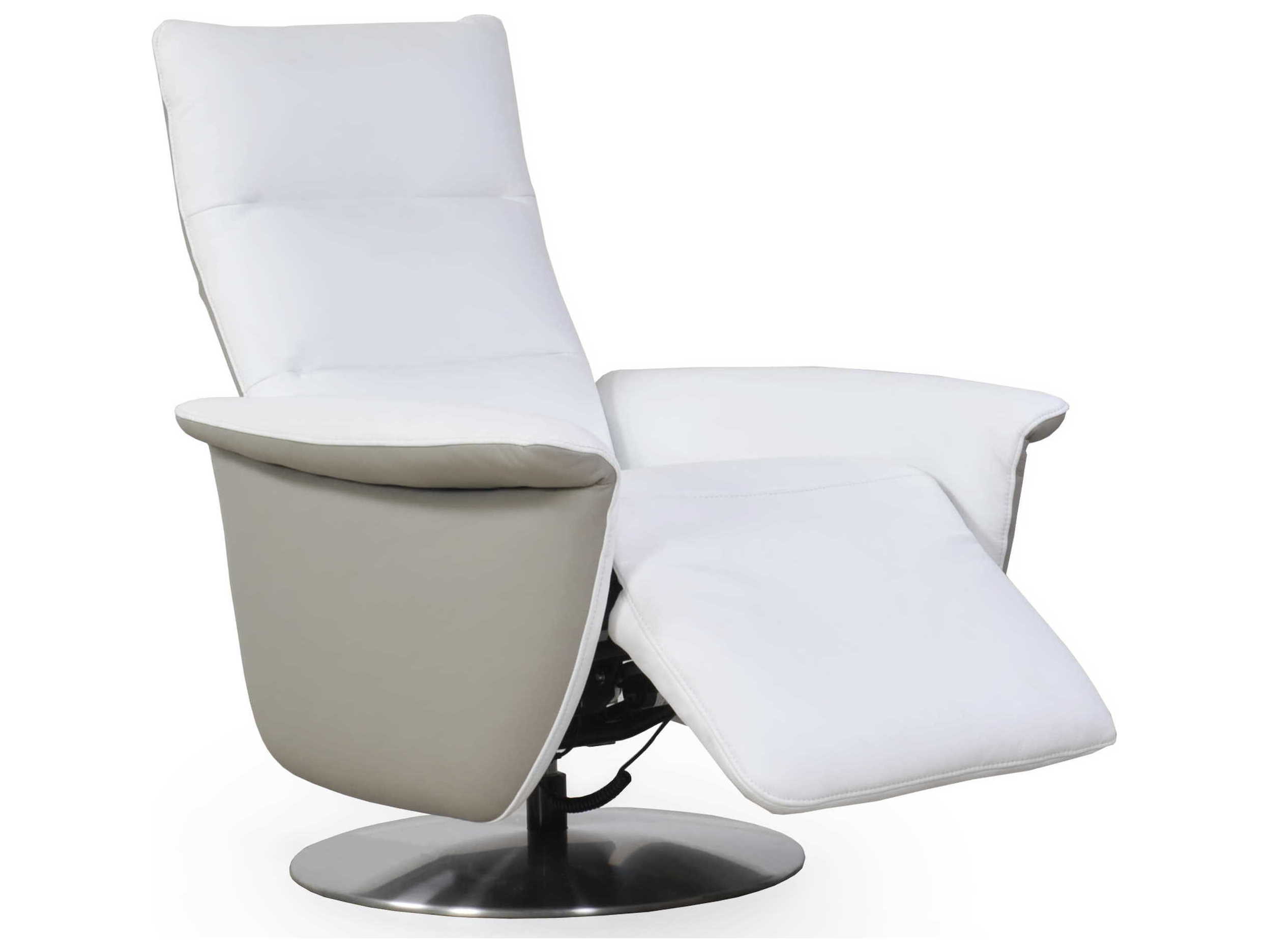 Moroni Oslo Pure White Leather Recliner MOR27939B1641