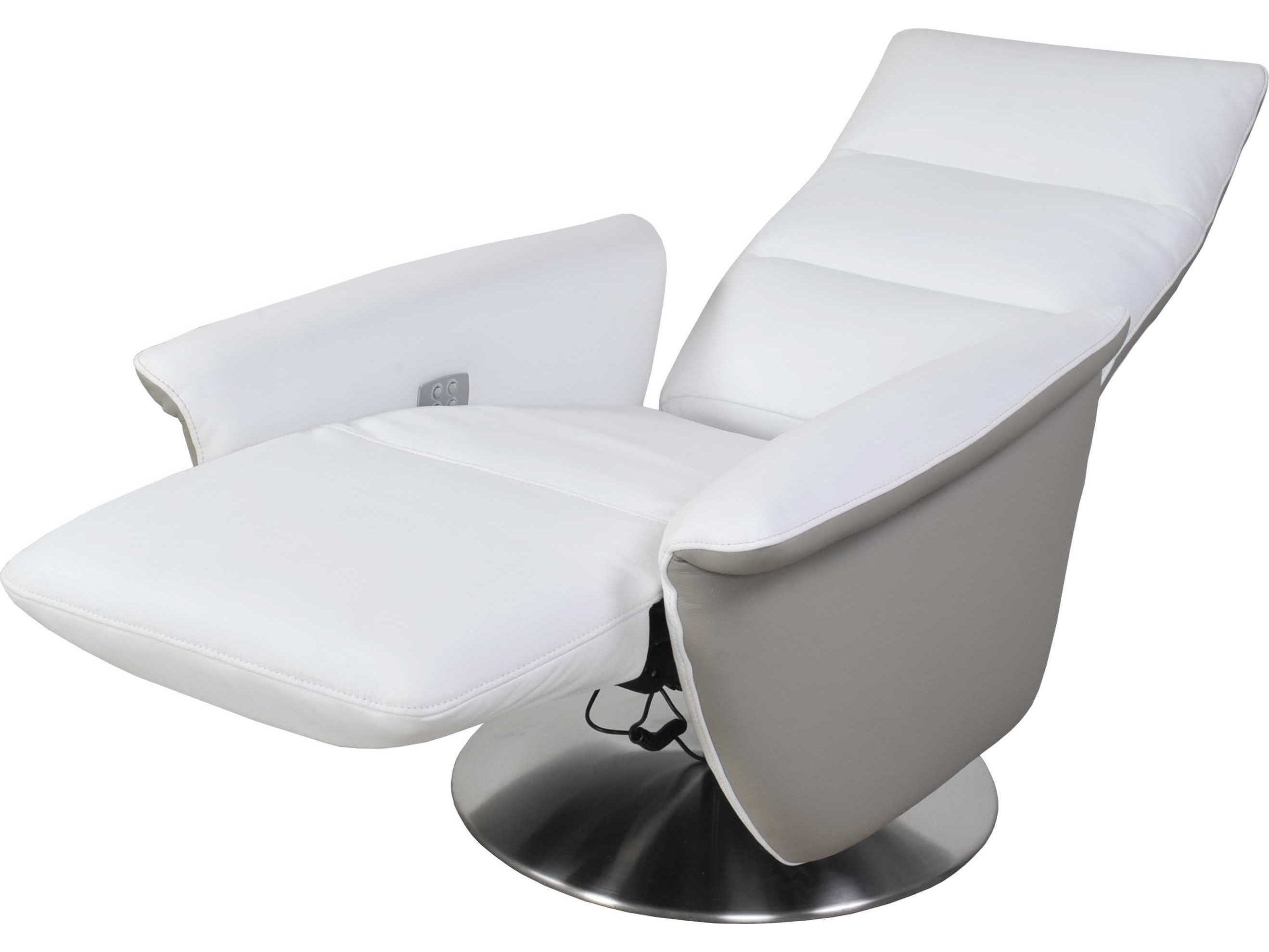 Moroni Oslo Pure White Leather Recliner MOR27939B1641