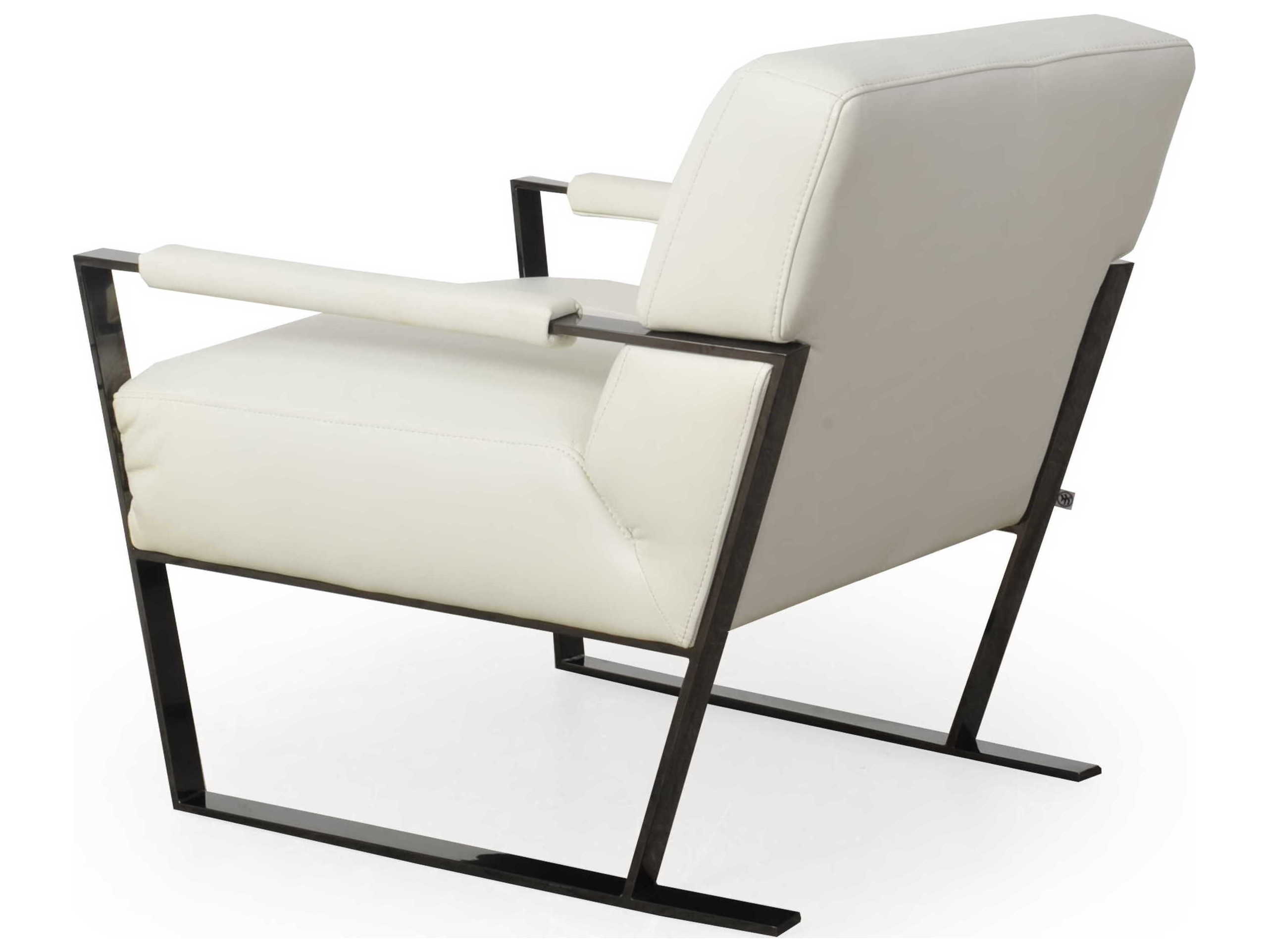 Moroni Uno 27" White Leather Accent Chair MOR53701L1296