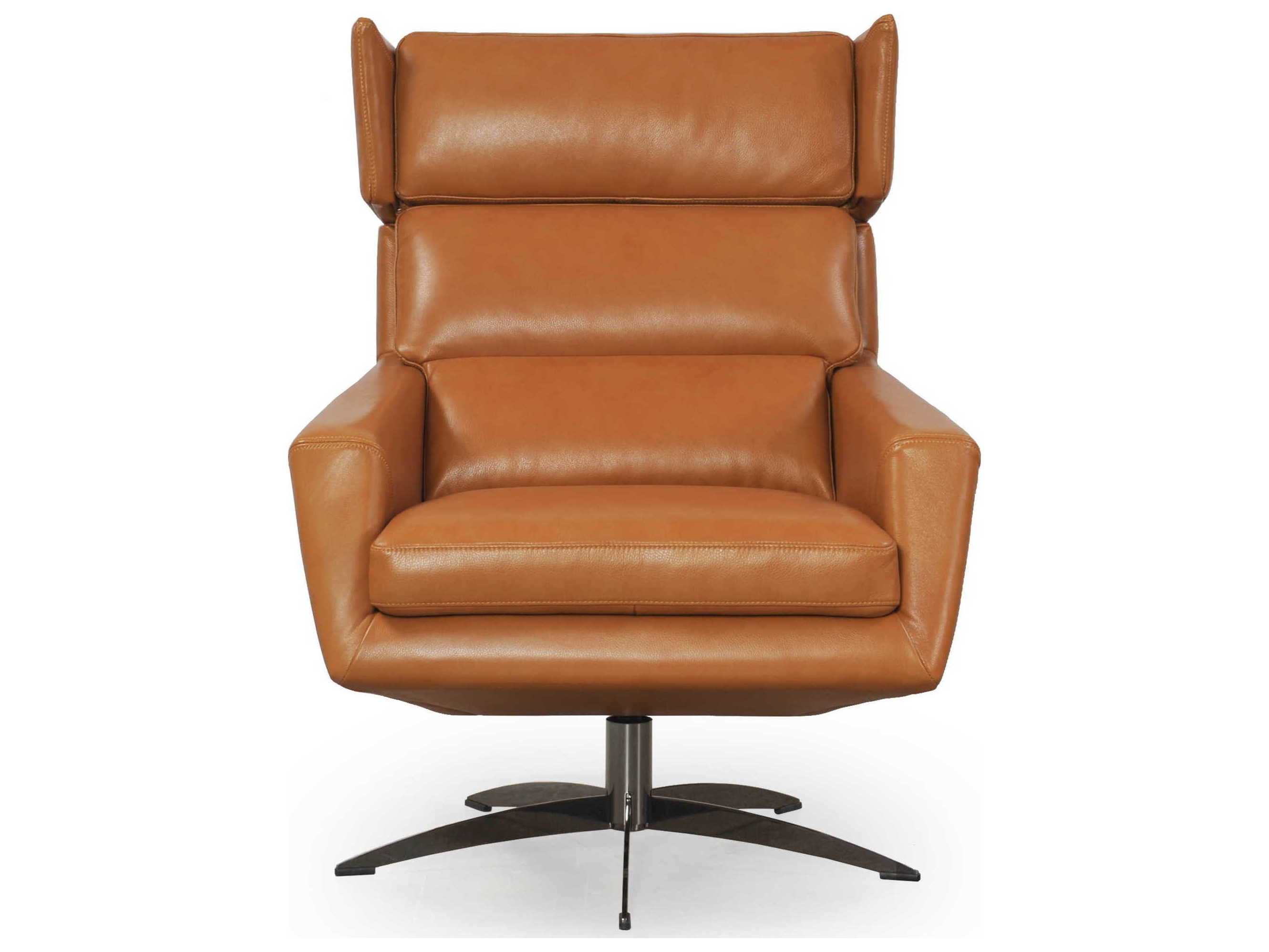 Moroni Hansen Swivel 30" Tan Leather Accent Chair MOR58606D1857
