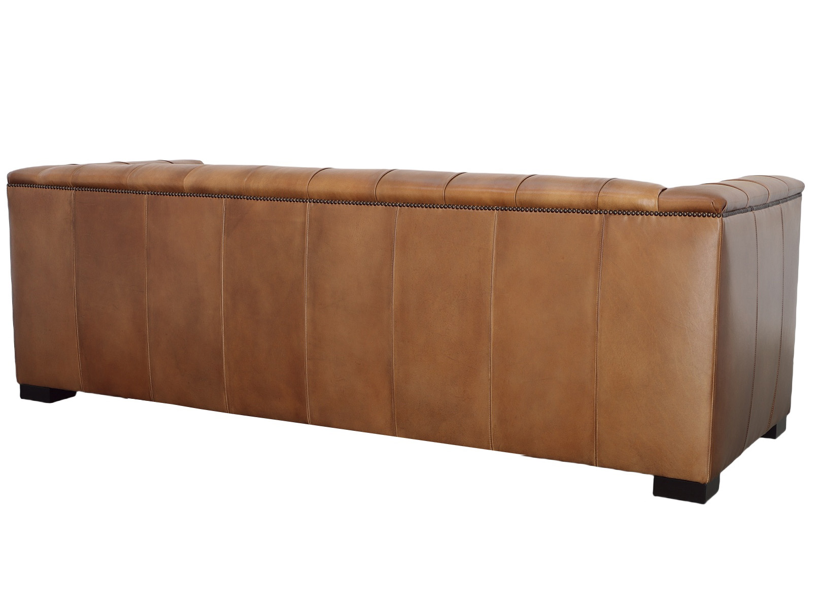 Maitland Smith Dobbs Rustic Camel Brown Leather Sofa MSRA3188RUSCAM
