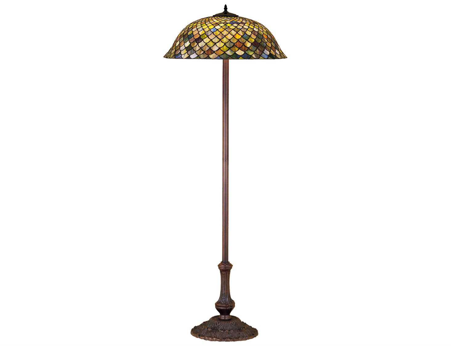 Meyda Tiffany Fishscale Green Floor Lamp 30456