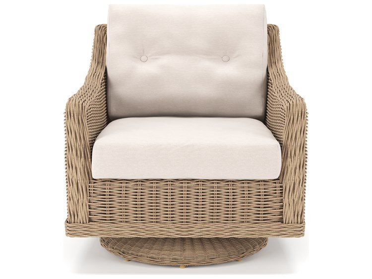 Forever Patio Carlisle Wicker Alabaster Swivel Rocker Lounge Chair FP