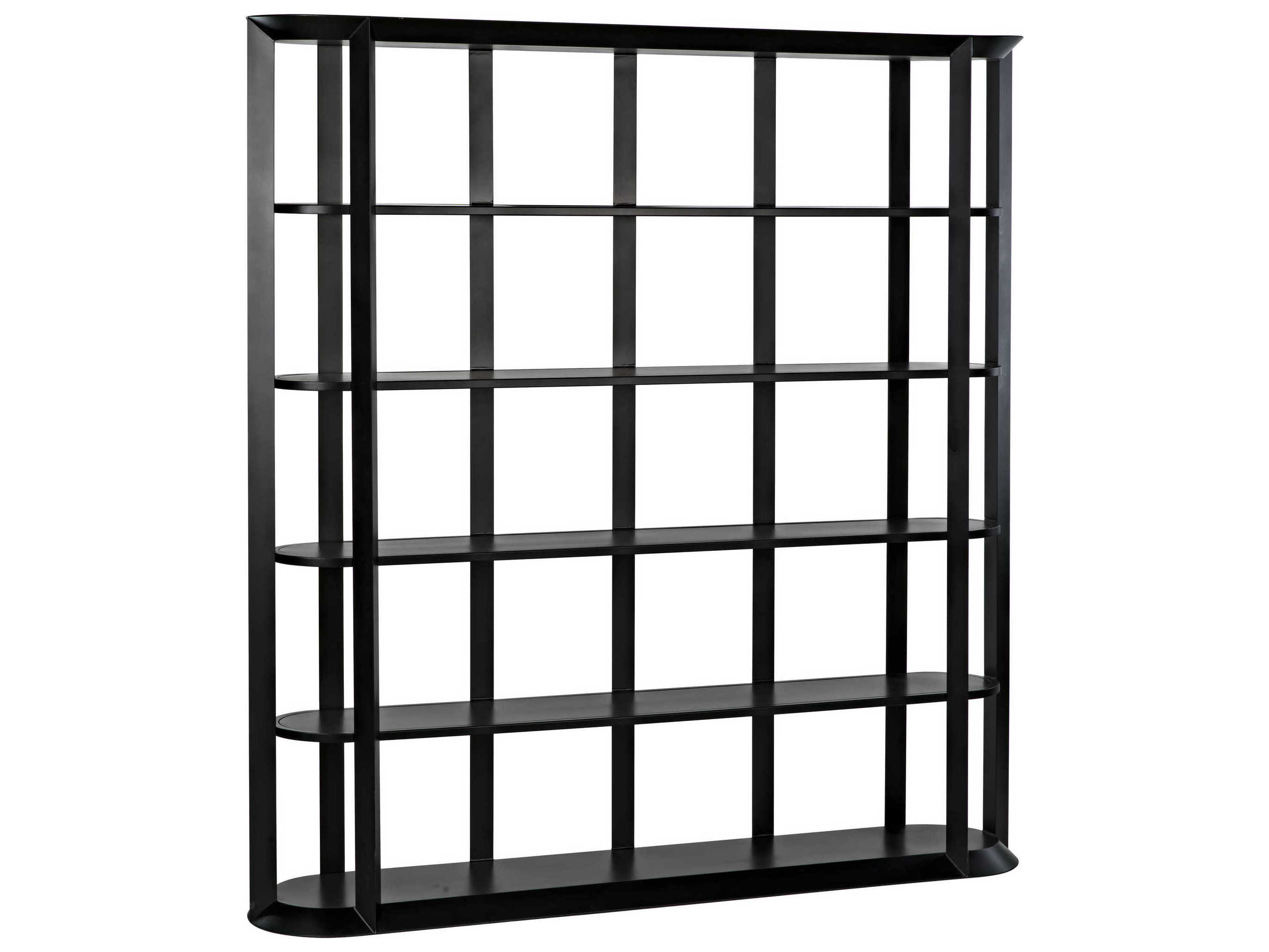 Noir Furniture Foster Black Metal Bookcase NOIGBCS216MTB