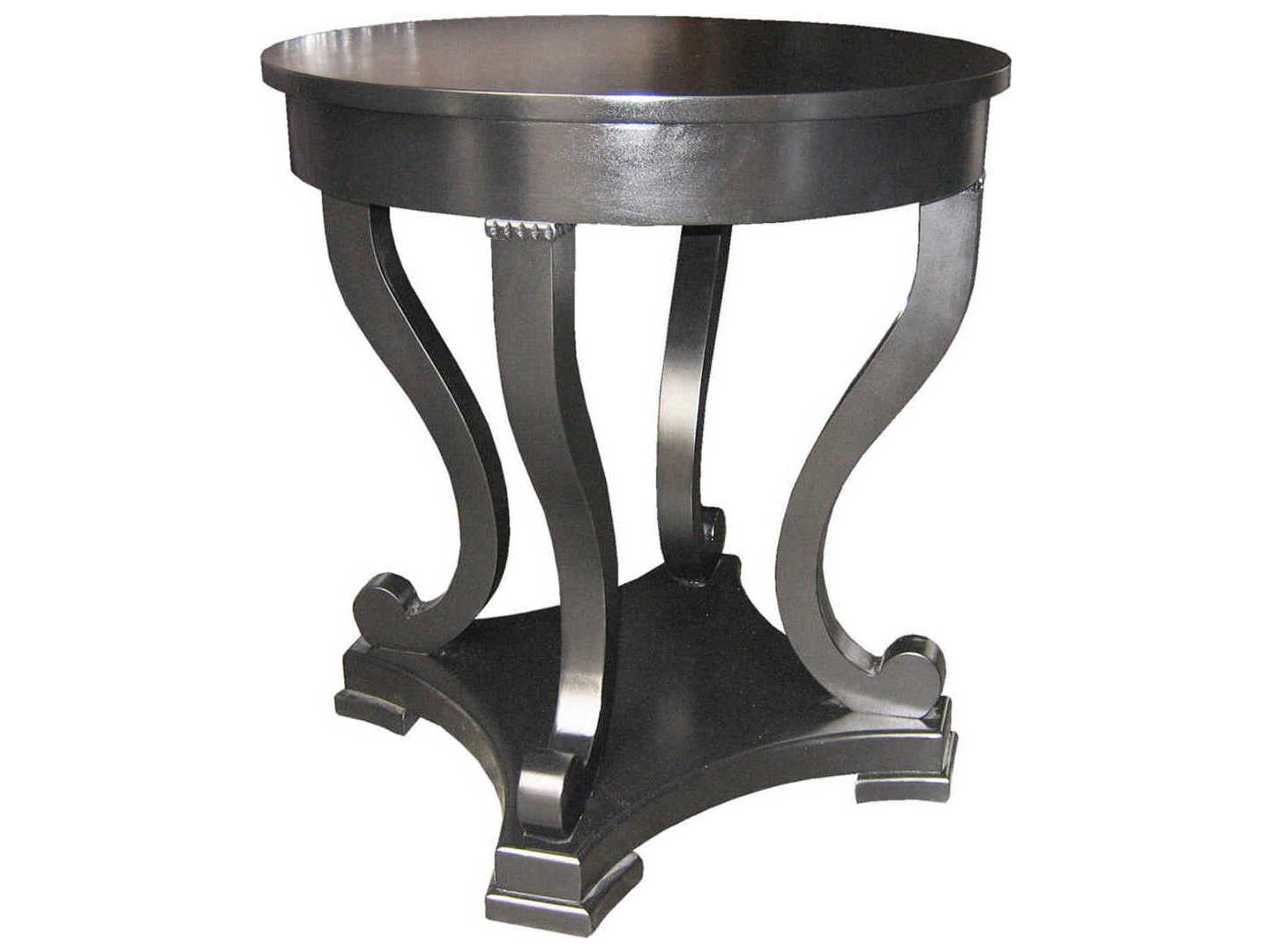 Noir Furniture Bilbao Black 26'' Round Foyer Table NOIGTAB225