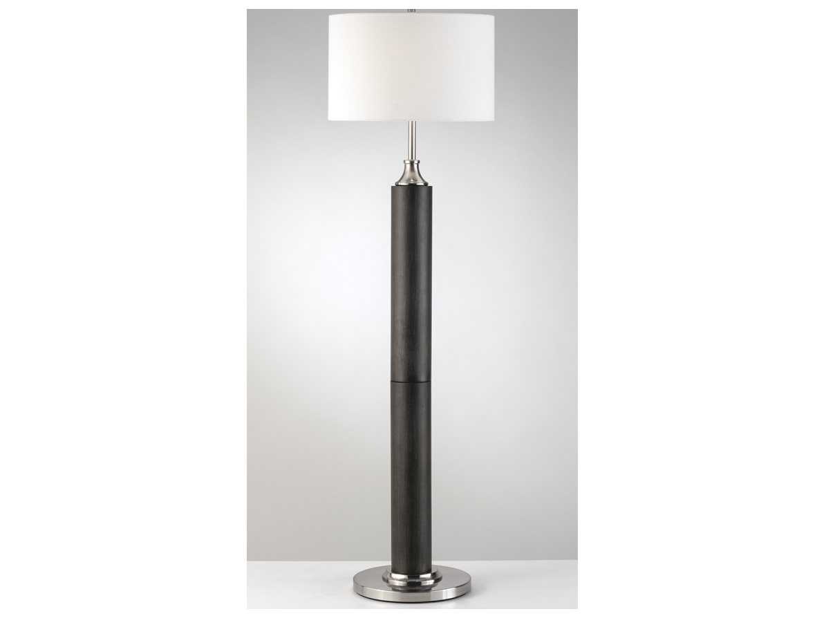 Nova Cracker Barrel Pecan & Brushed Nickel Floor Lamp NOV2010478